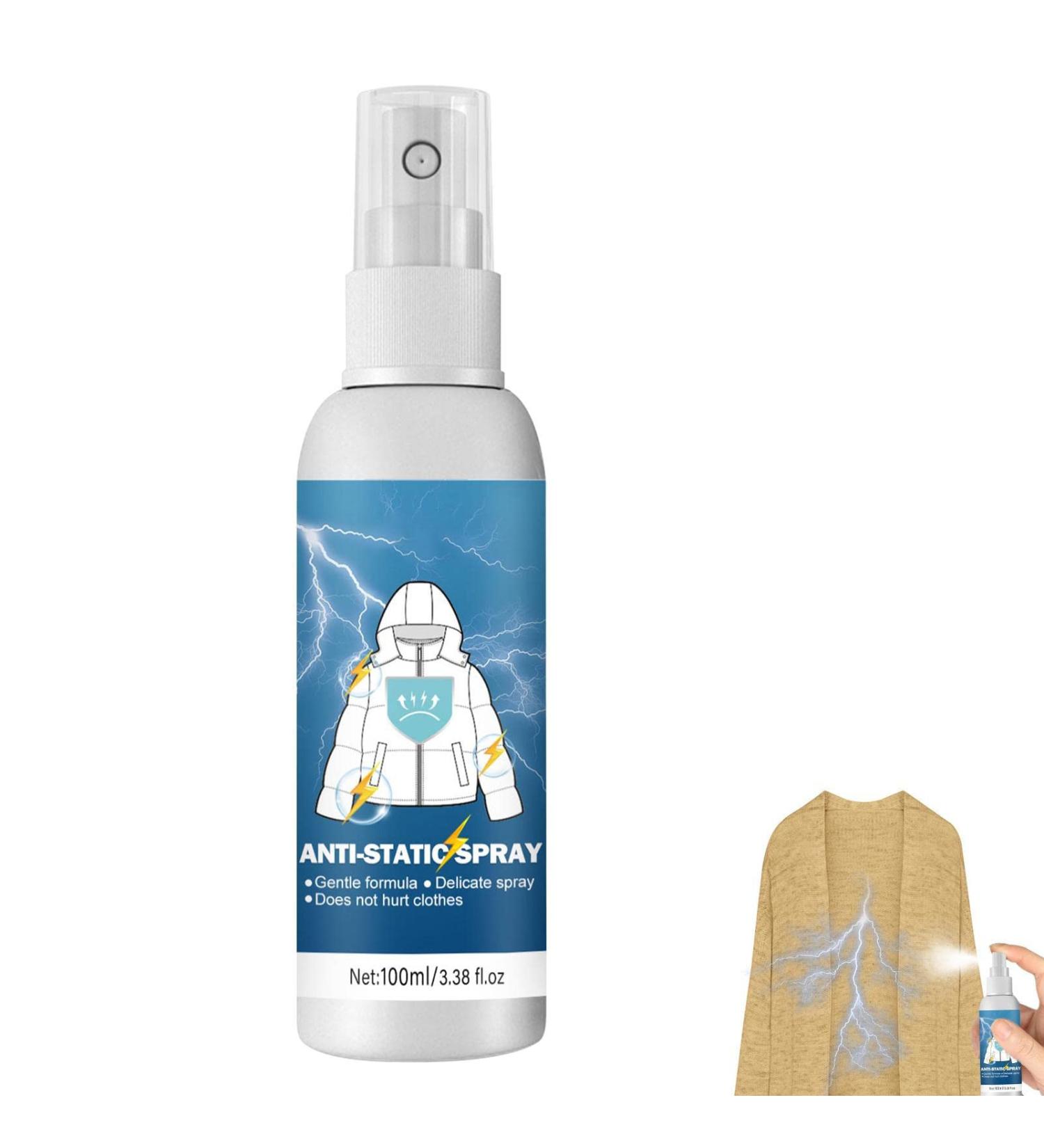 Static Guard Spray Anti-Static Cleaning Spray - Portable 100ml Static Remover for Clothing Textiles Furniture Reduce Static Cling Eliminate Static Shock Bairong - Buy Online on GoSupps.com