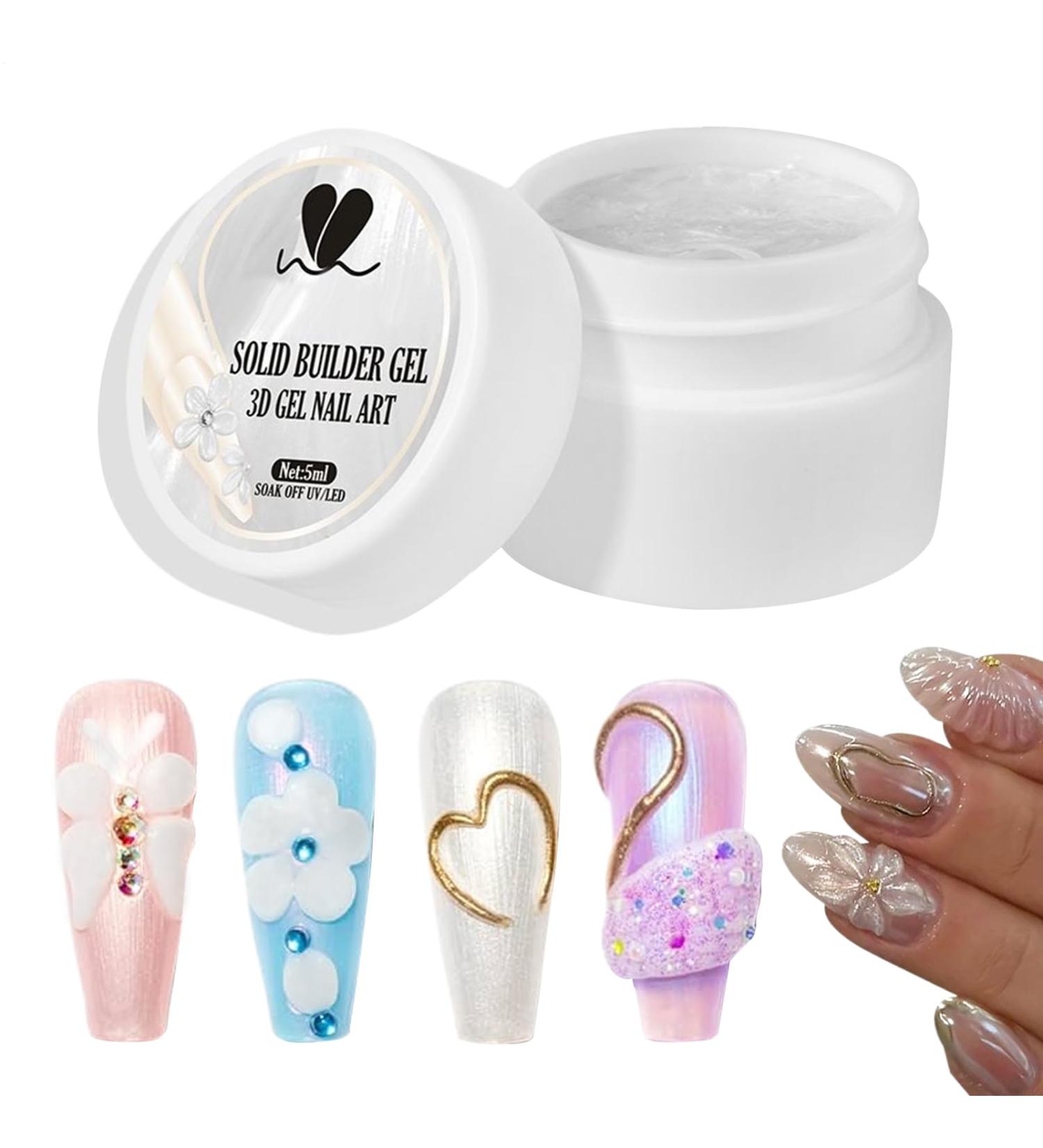 Nail Sculpting Gel - 3D Solid Nail Modeling Gel - 5ml Non-Sticky Manicure for Sculpting Extensions and Design for Women at Home Salons - Buy Online on GoSupps.com