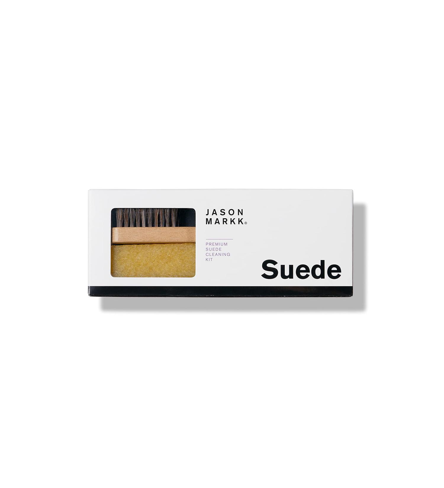 Jason Markk Suede Cleaning Kit - Horsehair Bristle Brush - Shoe Stain Eraser - Suede and Nubuck Cleaner - Dry Cleans Fabric and Dirty Midsoles - Effectively Removes Stubborn Dirt from Footwear - Buy Online on GoSupps.com