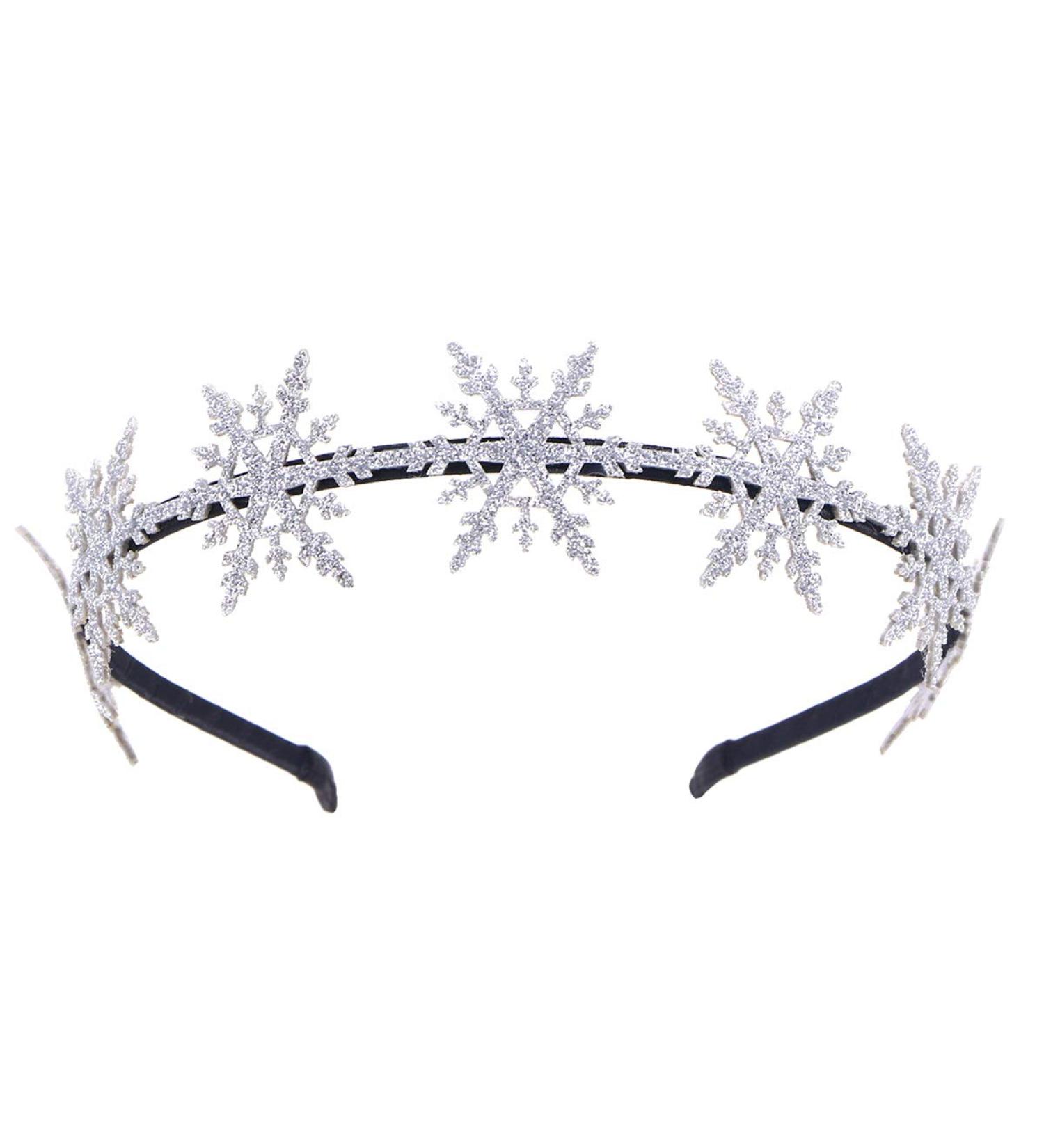 Frcolor Christmas Snowflake Headband Hair Bands Adorable Cute Glitter Snowflake Hair Hoops Xmas Party Favors Supplies for Kids Girls (Silver) - Buy Online on GoSupps.com