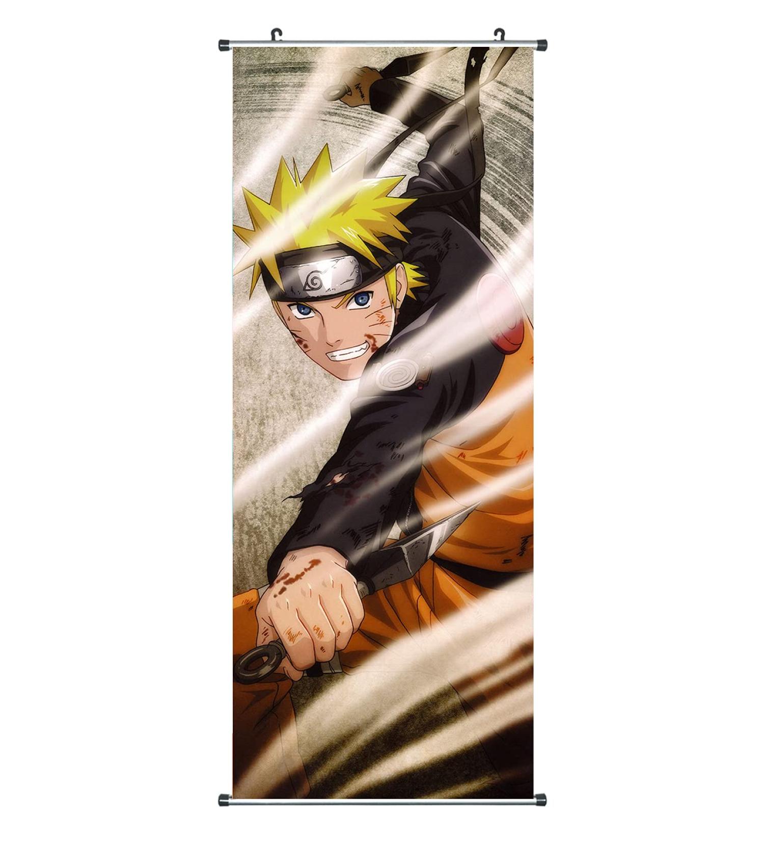 CosplayStudio Large Naruto Roll Picture / Kakemono Fabric Poster 100 x 40 cm Motif: Naruto with Kunai.