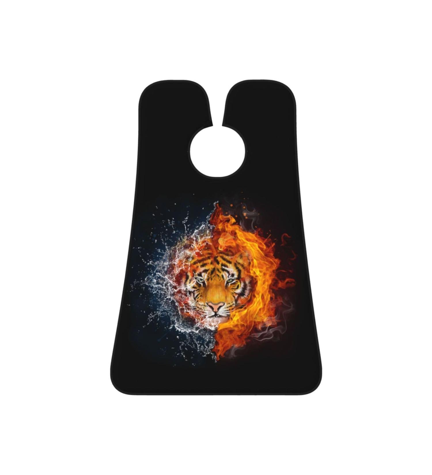 Buy Tiger In Fire Water Beard Bib - Non Stick Grooming Cloth Hair Catcher & Trimming Apron | Perfect Gifts for Men - Buy Online on GoSupps.com