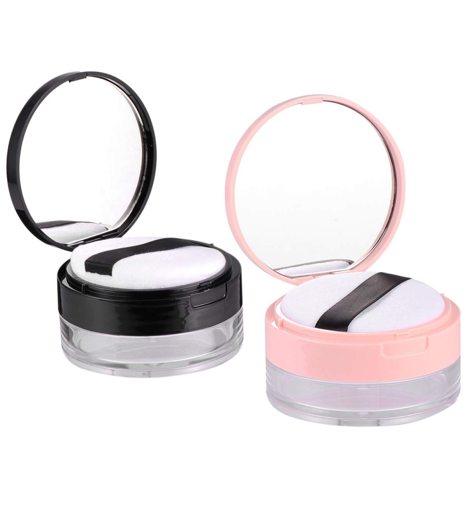 Solustre 2 Powder Box with Tassel - 20g Empty Dose & Powdered Sponge for Easy Makeup Application | International Shipping - Buy Online on GoSupps.com