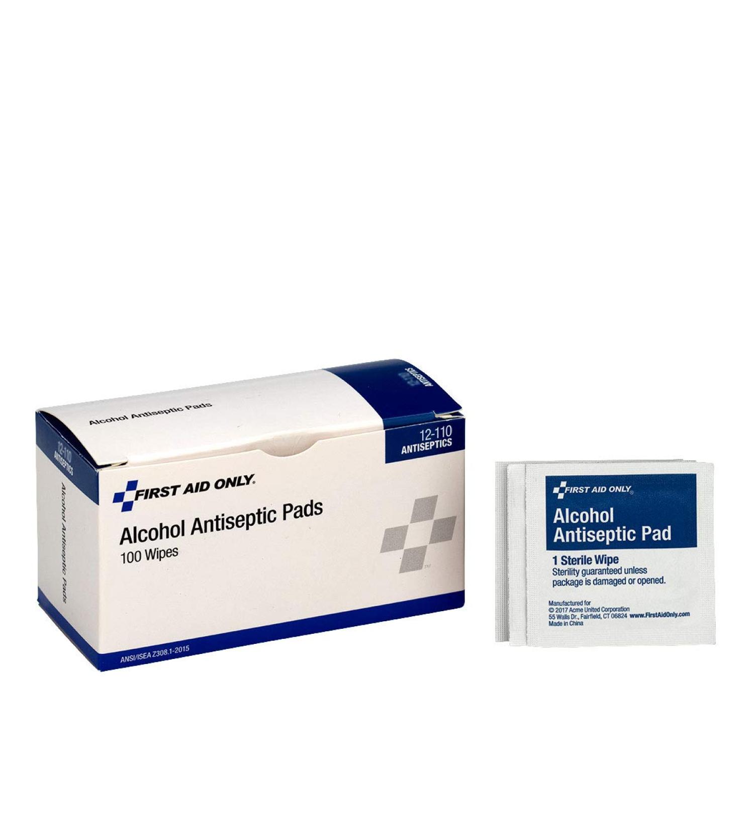 First Aid Only Alcohol Wipes - 100 Per Box - Buy Online on GoSupps.com