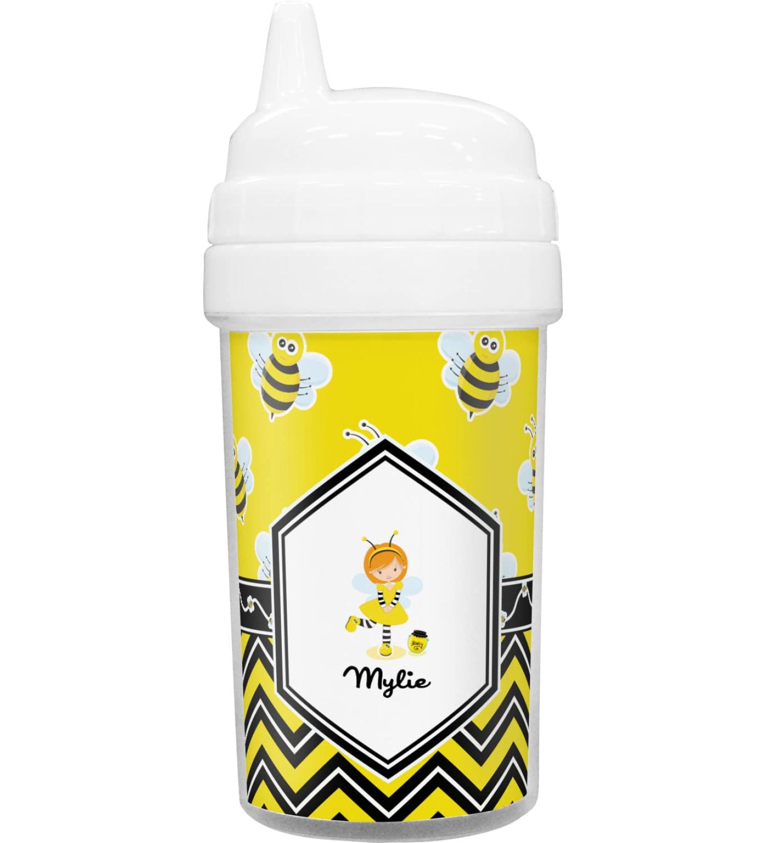 YouCustomizeIt Buzzing Bee Toddler Sippy Cup (Personalized)