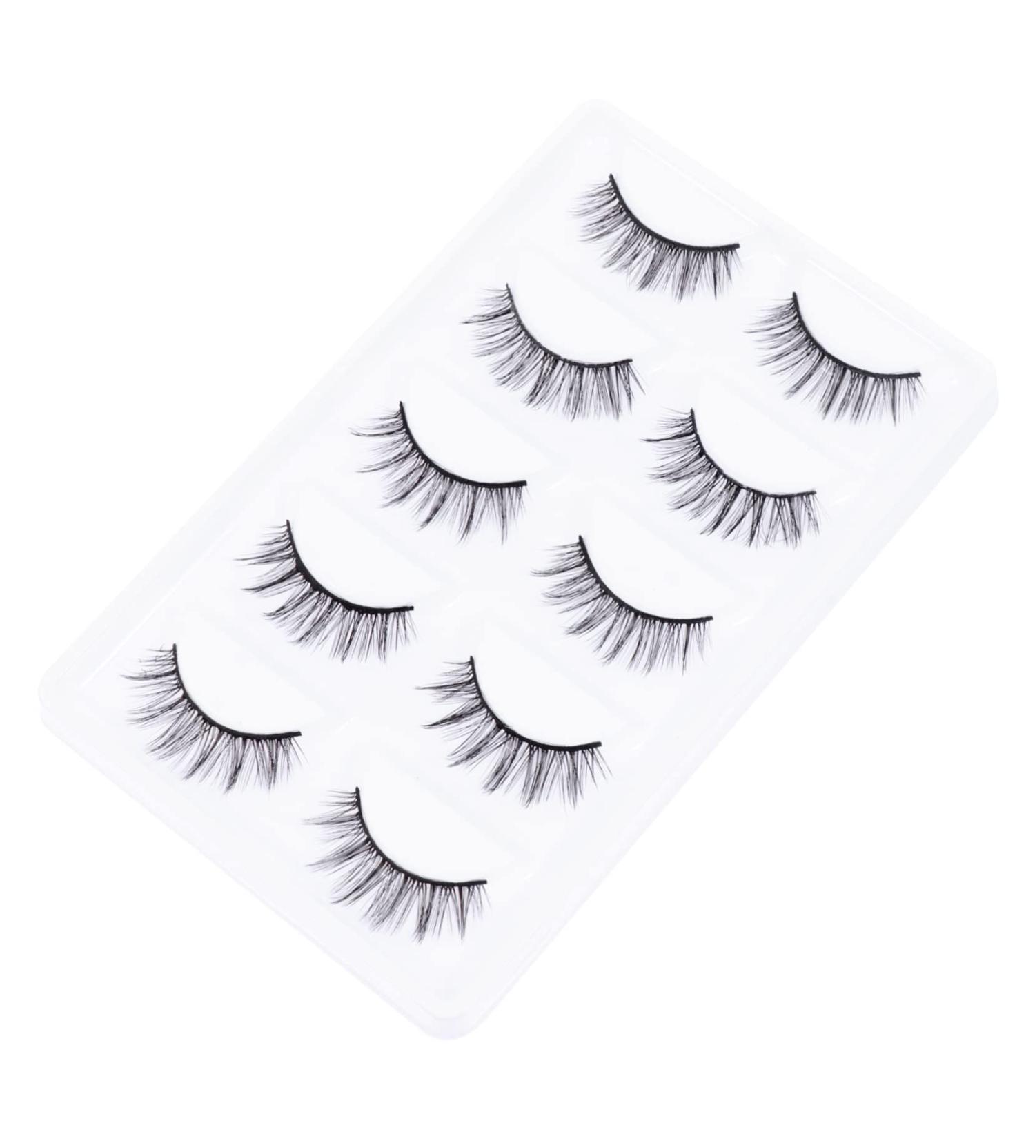FRCOLOR 5 Pairs False Eyelashes Eyelash Handmade Eyelashes makeup eyelashes Faux Dramatic Eyelashes elf eyelashes False Eye Lashes artificial eyelashes artificial fiber slim 3d tool - Buy Online on GoSupps.com