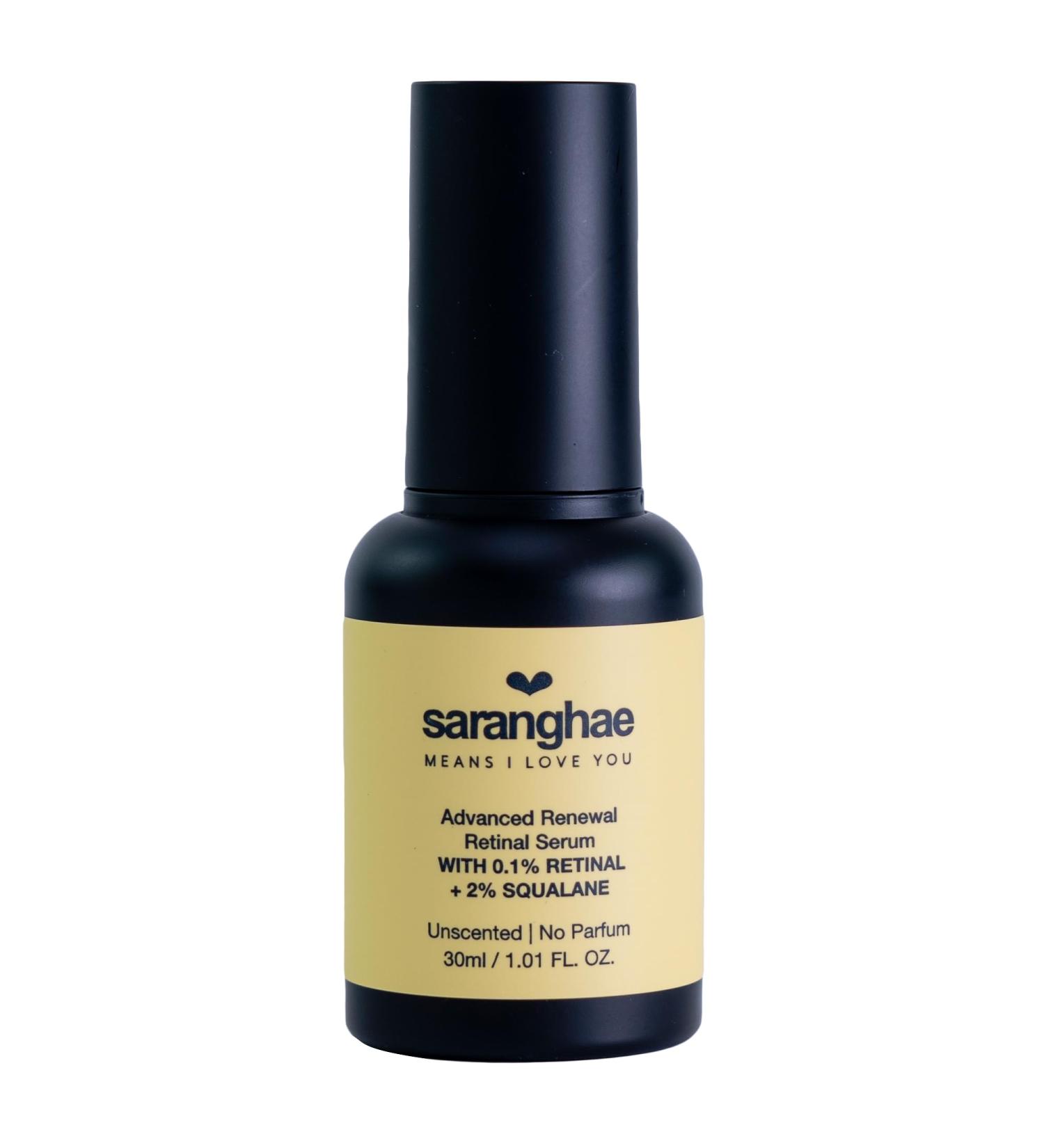 Love Saranghae Advanced Renewal Retinal Serum Lightweight Face Serum with Encapsulated Retinal Niacinamide & Squalane Smooth Brighten & Hydrate Skin 30ml - Buy Online on GoSupps.com