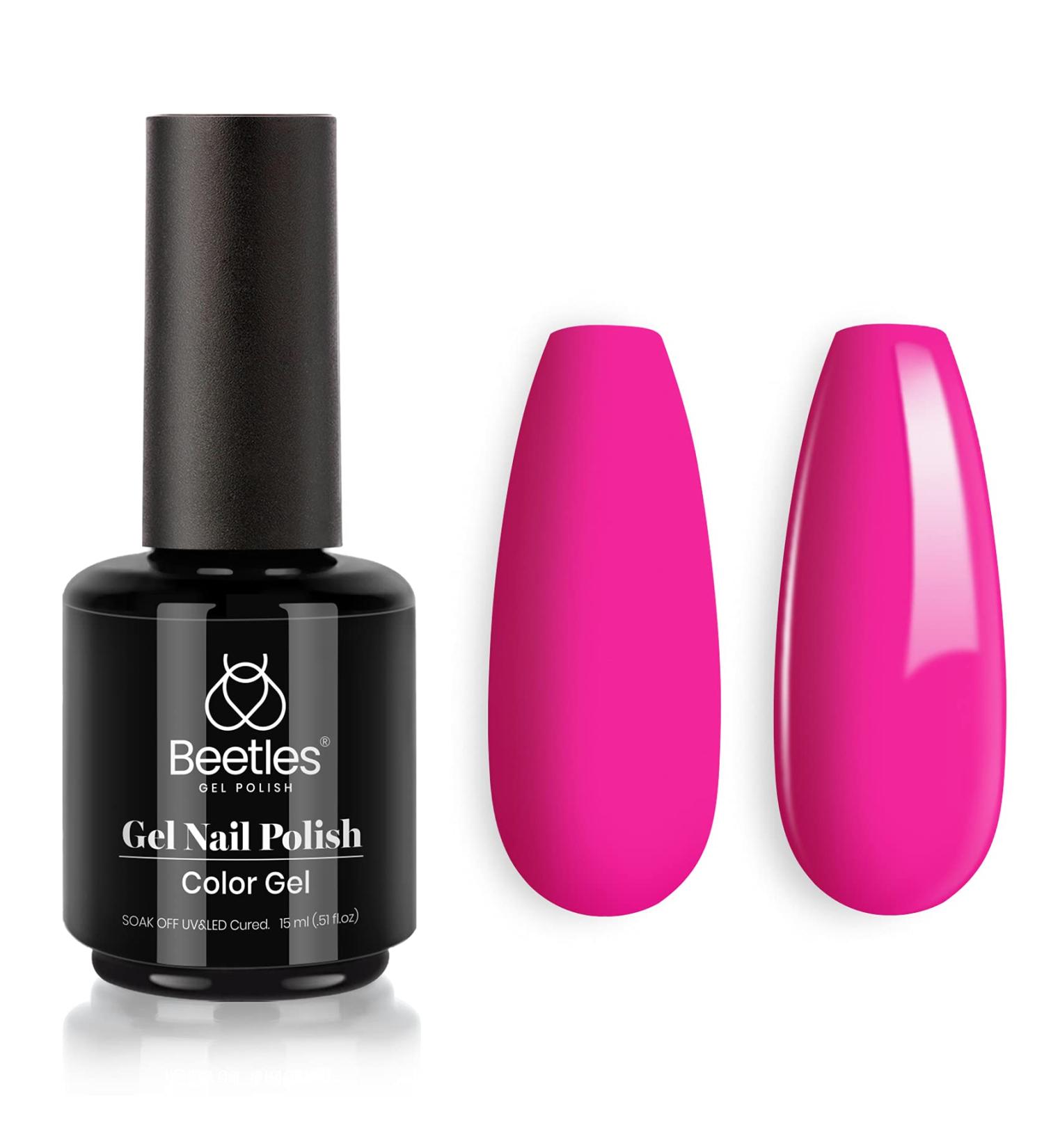Beetles Gel Nail Polish in Electric Pink - 0.5 fl.Oz - Summer Pink Nails - Soak Off UV LED Gel Polish - Gift for Girls - Buy Online on GoSupps.com