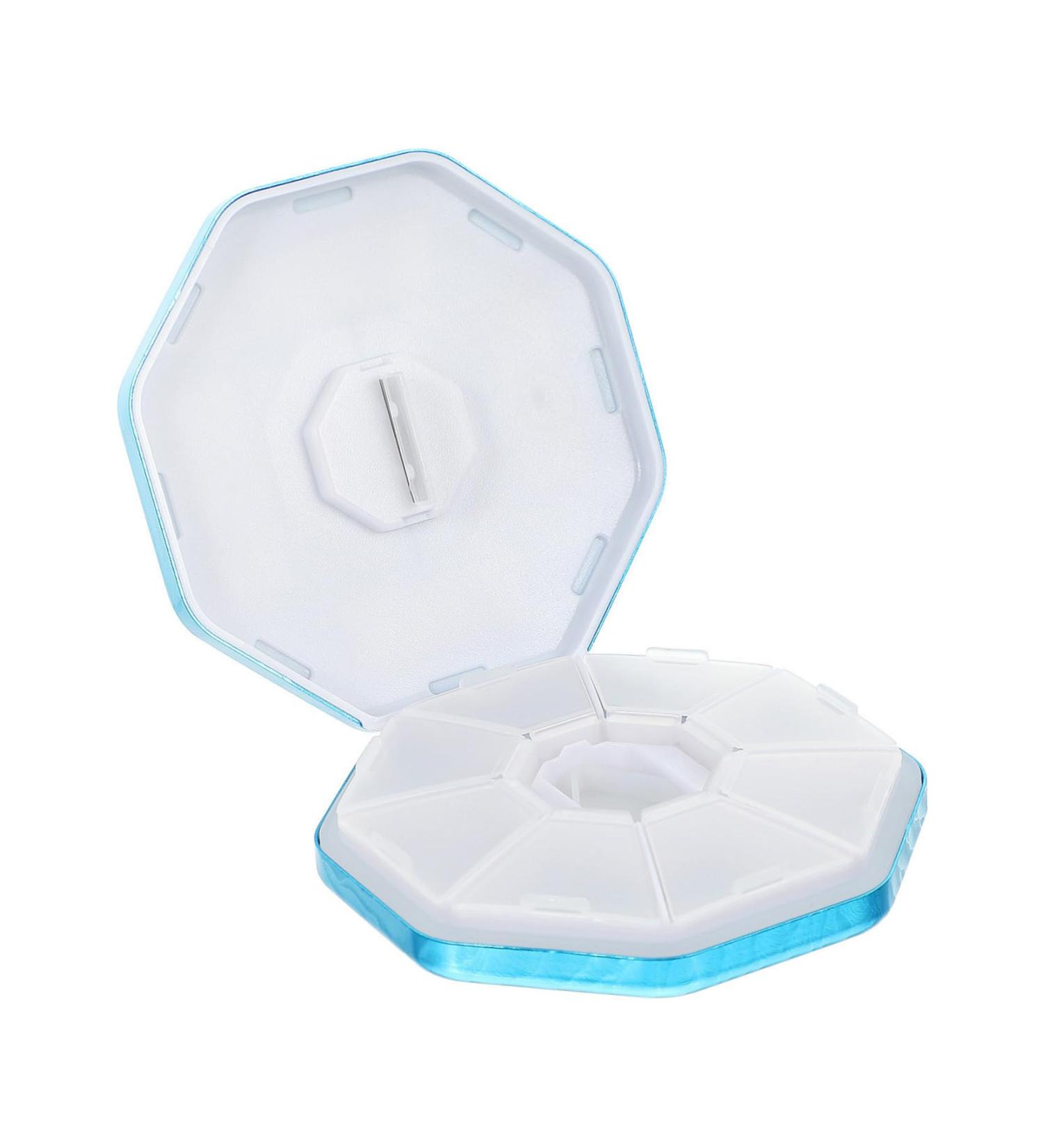Aluminum Alloy Medicine Box Cutter | Tablet Cutter & Pulverizer Storage | 8.7x8.7cm Blue - International Shipping Available - Buy Online on GoSupps.com
