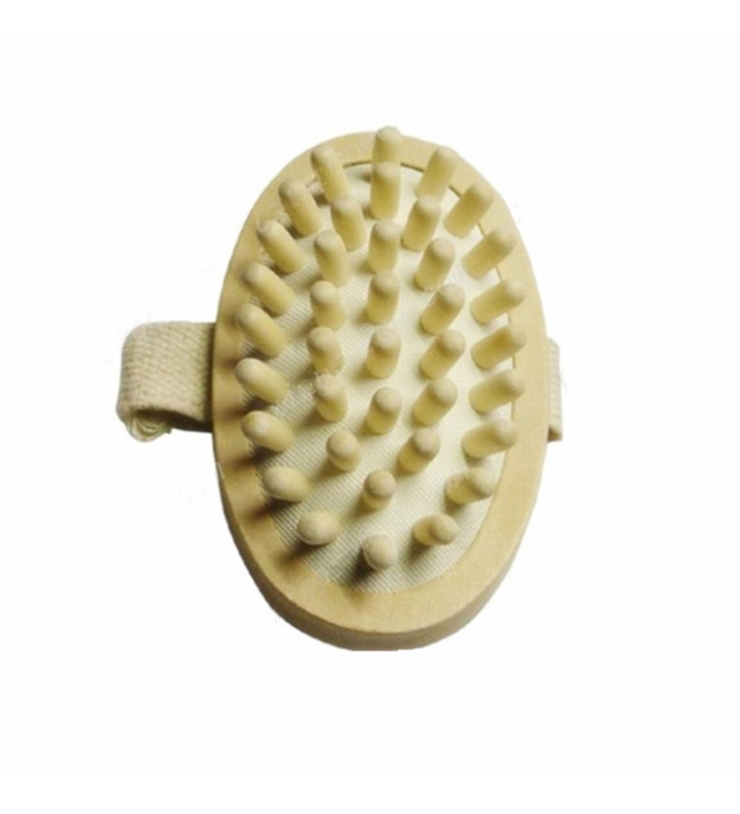 AnHua Natural Wood Hand-Held Body Brush - Cellulite Reduction - L Size - Buy Online on GoSupps.com