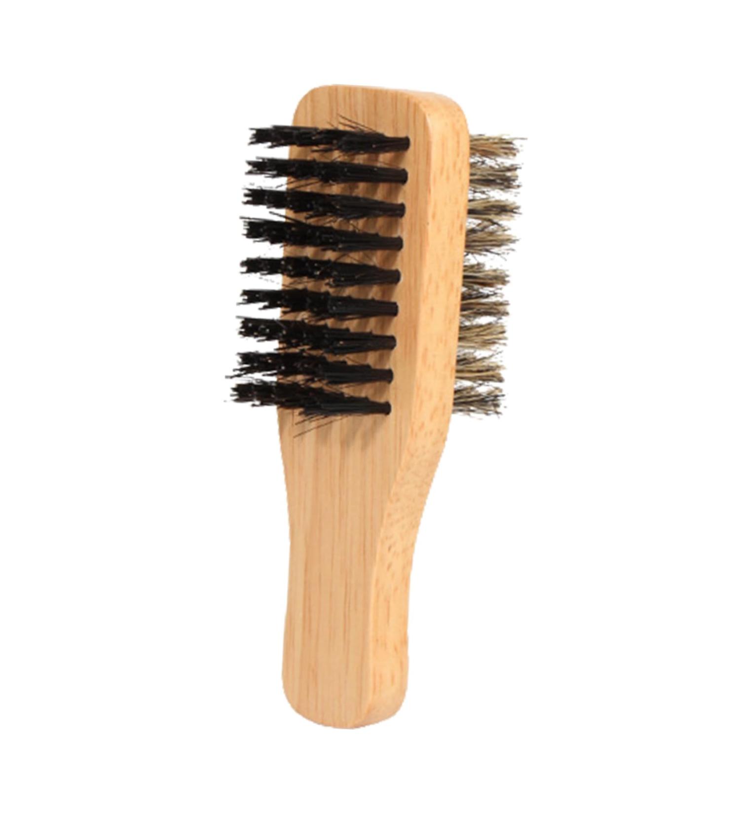 Double-Sided Beard Brush for Men - Facial Cleaning & Shampoo Brush Gift | Perfect Christmas Gifts | Nylon 11.5x3.7x4.4cm - Ideal for Men - Buy Online on GoSupps.com