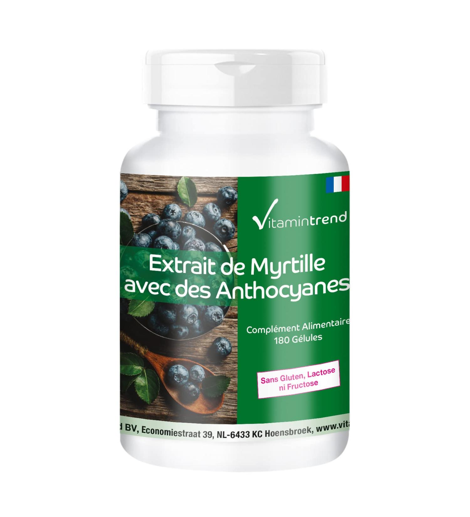 Blueberry extract - with 25% anthocyanins - highly dosed - vegan - 180 capsules | Vitamintrend  - Buy Online on GoSupps.com
