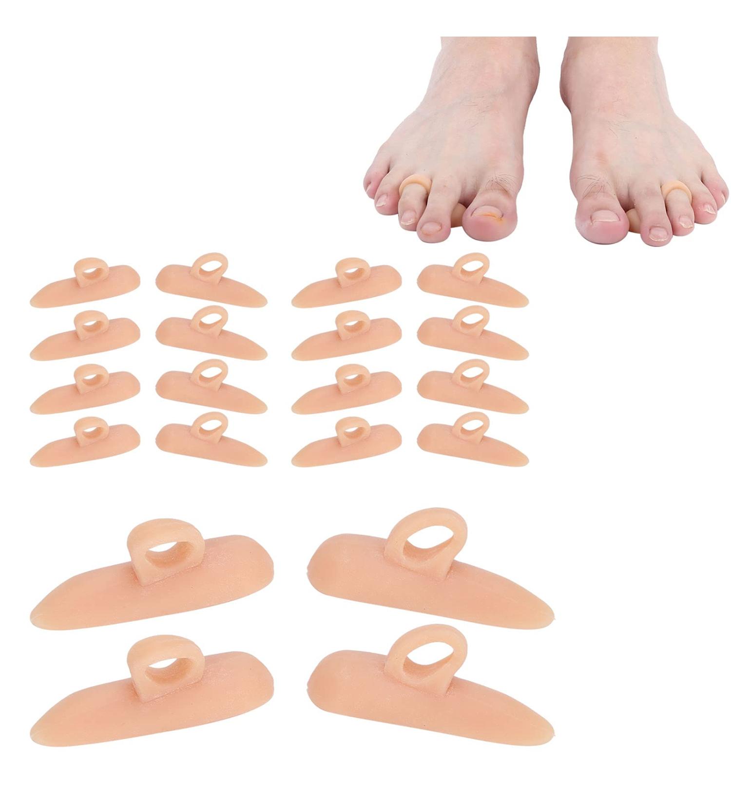 10 Pairs Gel Toe Separators for Hammer Toe & Hallux Valgus | Transparent Overlapping Toe Pads - Comfort & Correction - Buy Online on GoSupps.com