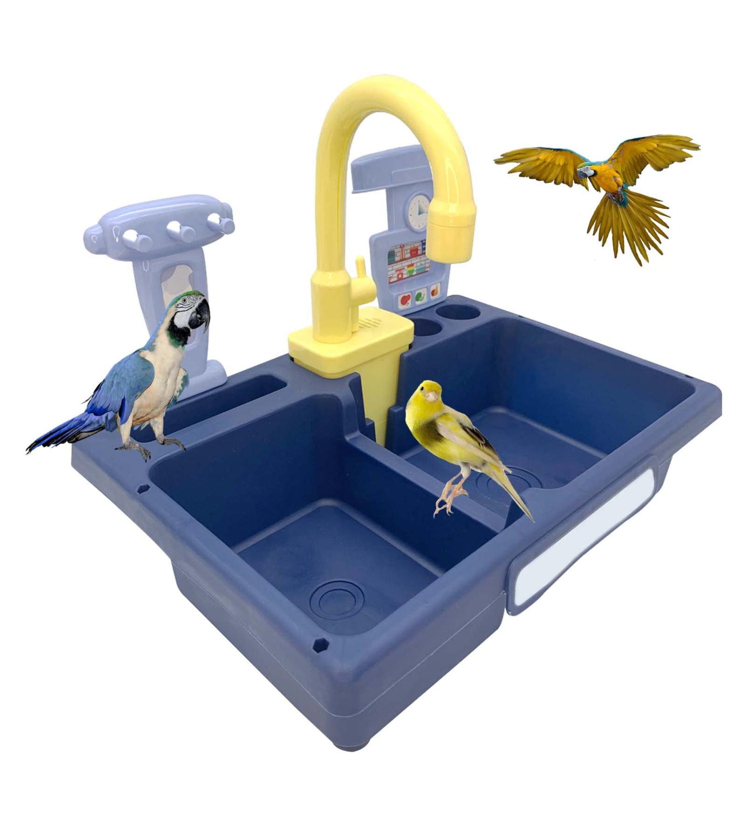 Hamiledyi Parrot Automatic Bath Tub - Multifunctional Bird Bathtub for Cockatiel, Parakeet, Finch, Canary, and Small Medium Birds - Buy Online on GoSupps.com