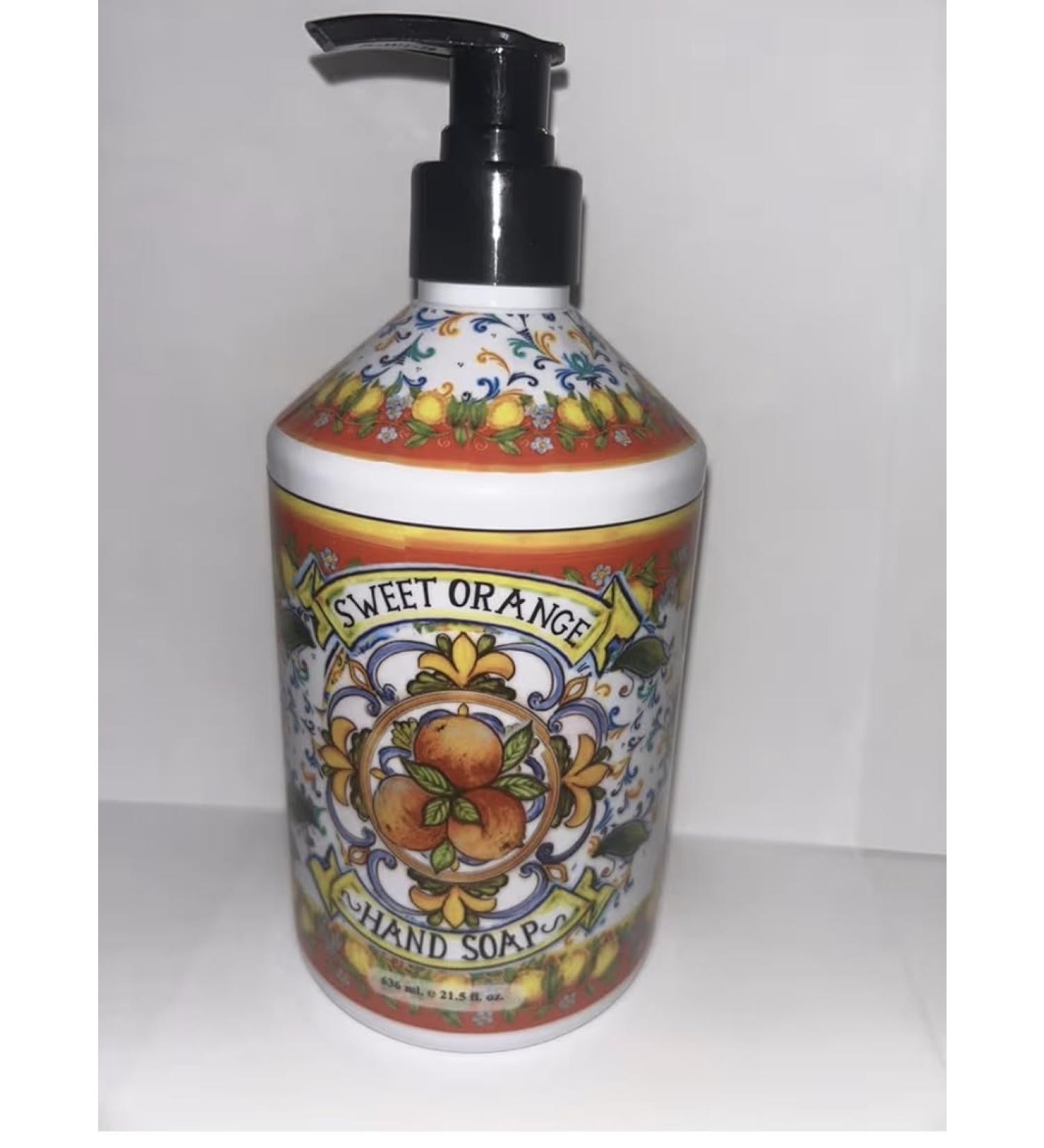 Organic Sweet Orange Liquid Hand Soap - Perfect for Kitchen & Bathroom Decor - 21.5 Fl. Oz