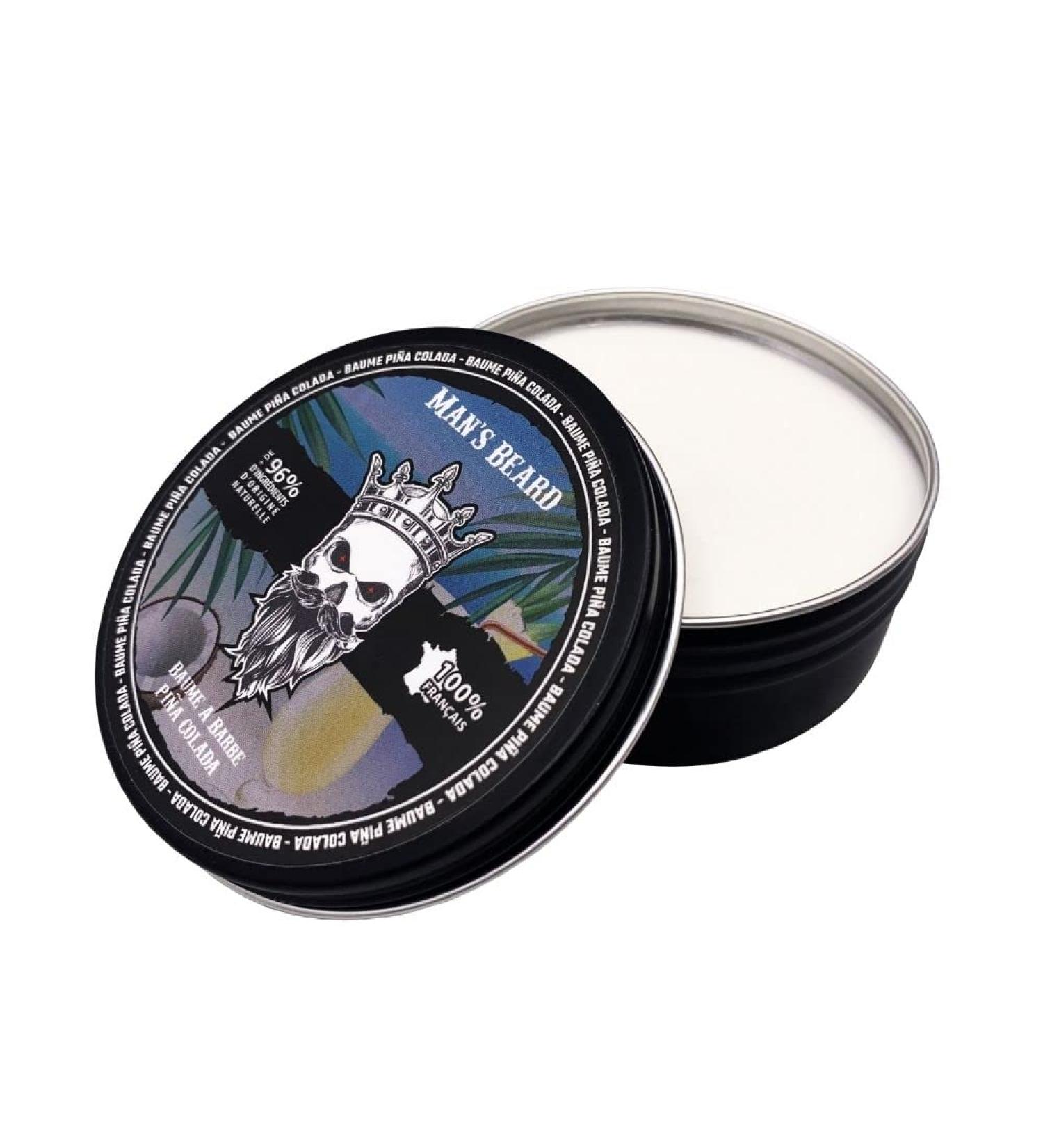 MANS BEARD Pina Colada Beard Balm - 100% French Natural Ingredients - 90ml | Best for Grooming & Care - Buy Online on GoSupps.com