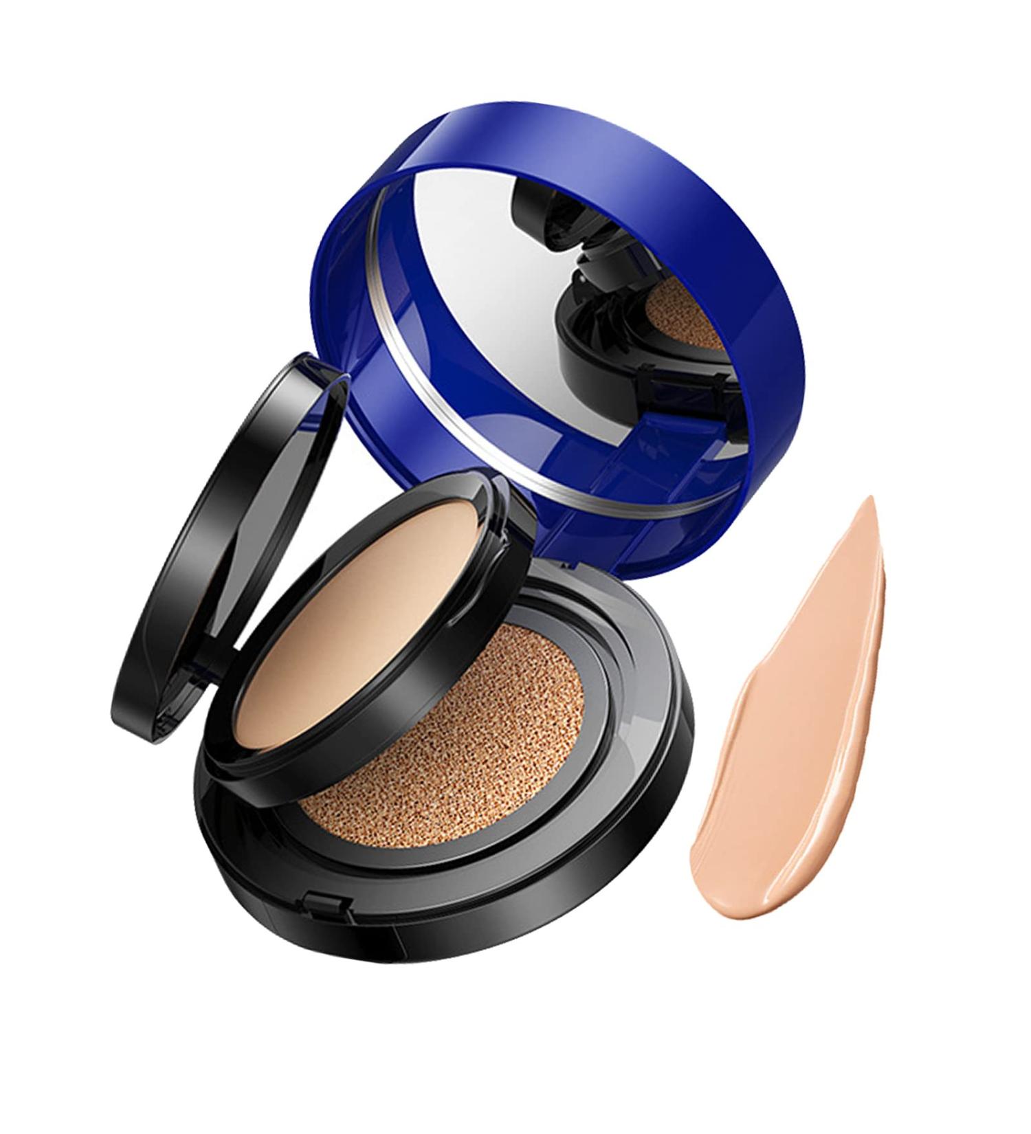Gold 2 in 1 Cushion Pressed Powder Concealer Liquid Foundation | Onebikiniha Magical Air Cushion (Natural) - Buy Online on GoSupps.com