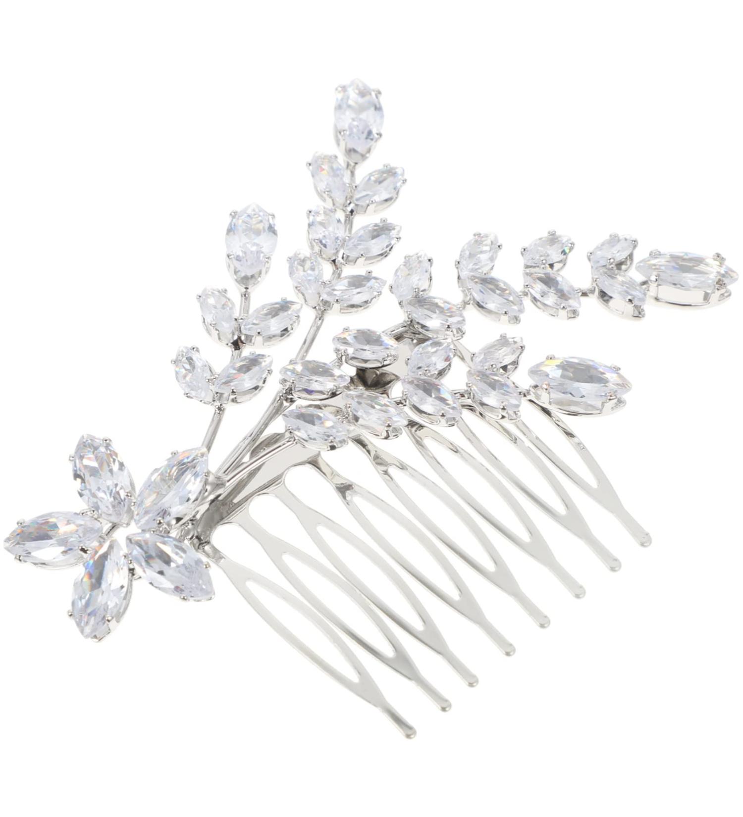 FRCOLOR bangs comb crystal hair combs bride hair comb wedding hair comb bridal hair comb decorative hair combs wedding headpiece for bride simple Miss aluminum alloy Comb - Buy Online on GoSupps.com