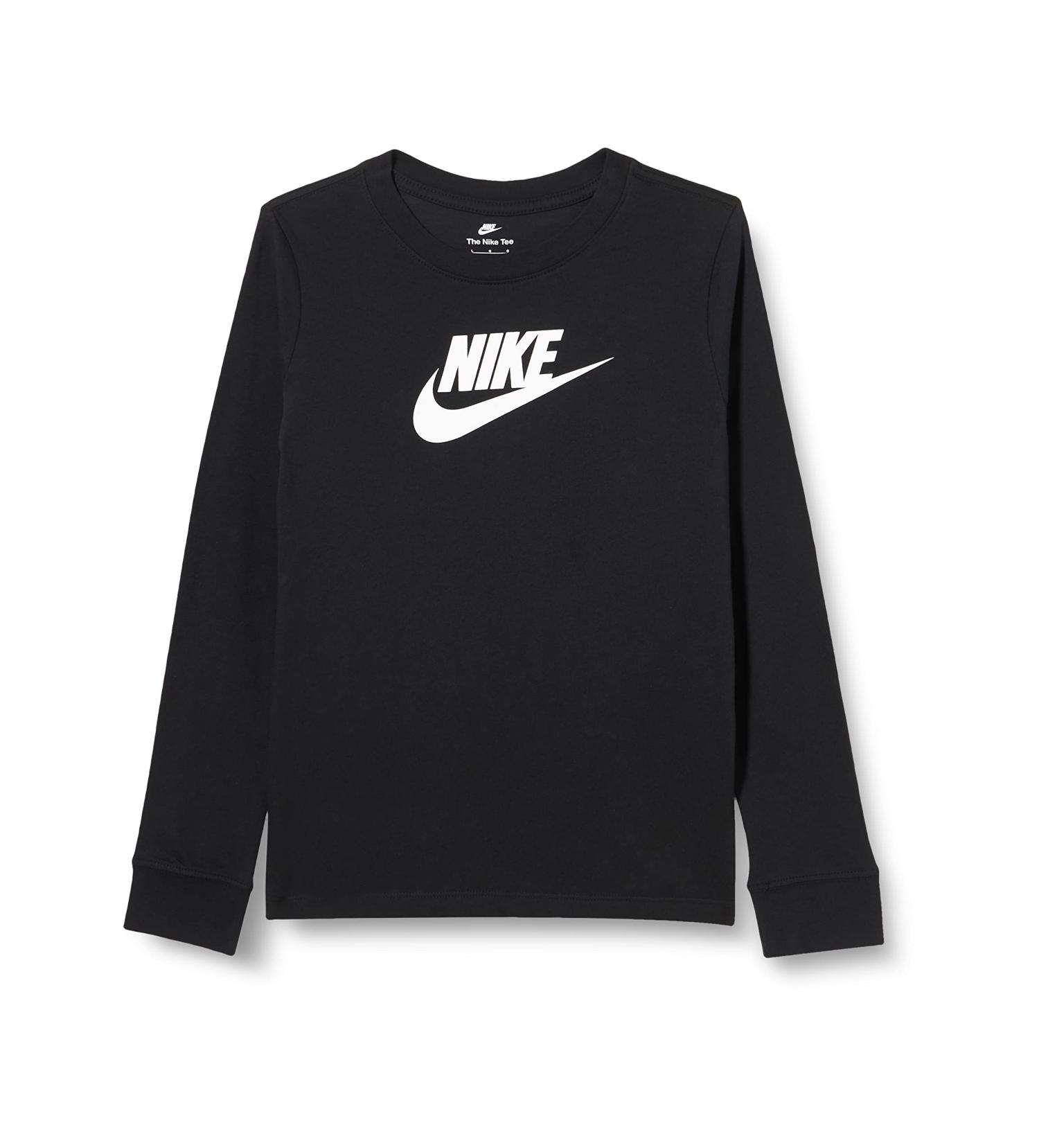 Nike Girls' Sportswear Basic Futura Long Sleeve Graphic T-Shirt - Large Black - Buy Online on GoSupps.com