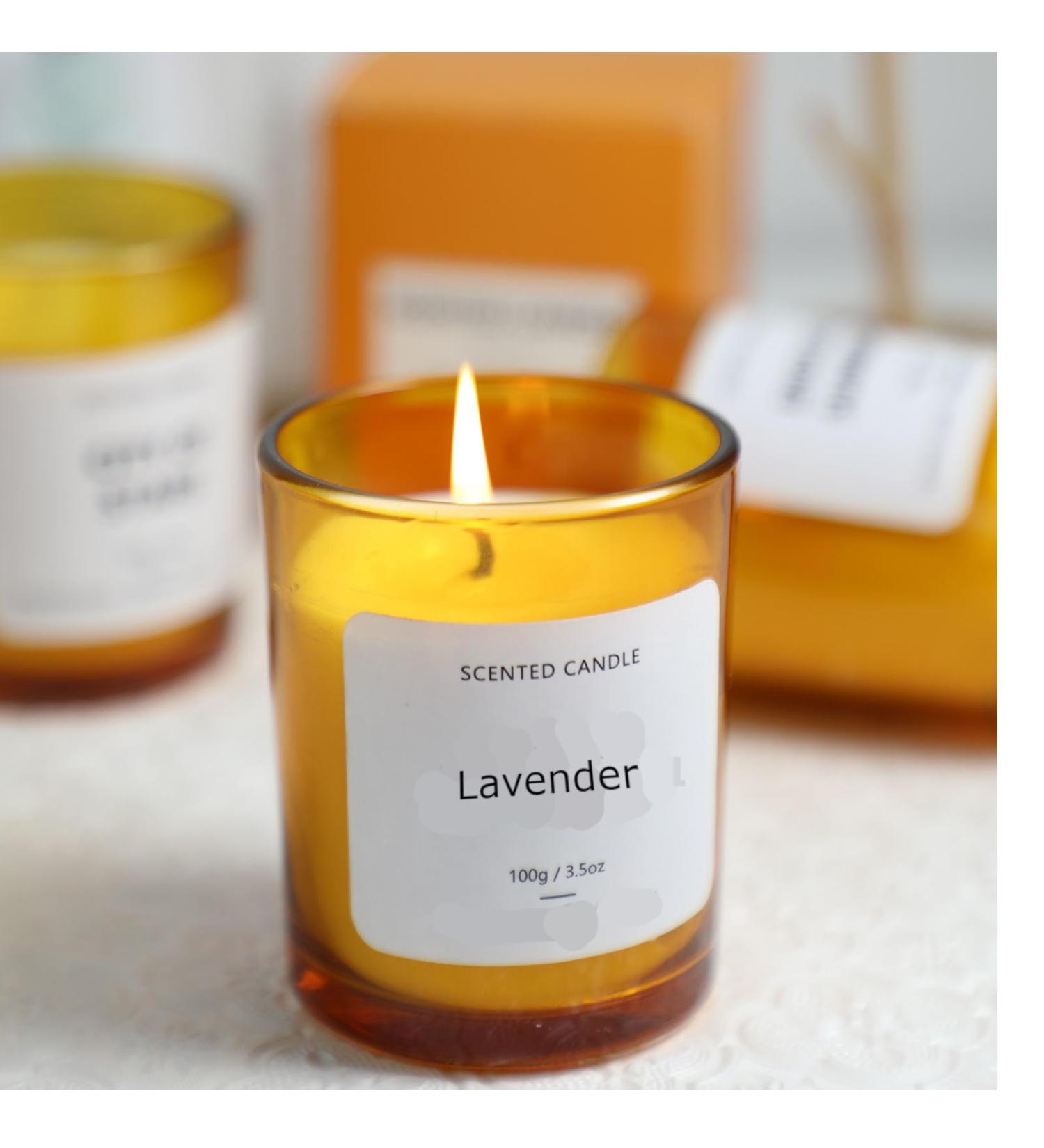 Midka Organic Lavender Scented Candle | 100g Natural Soy Wax - Buy Online on GoSupps.com