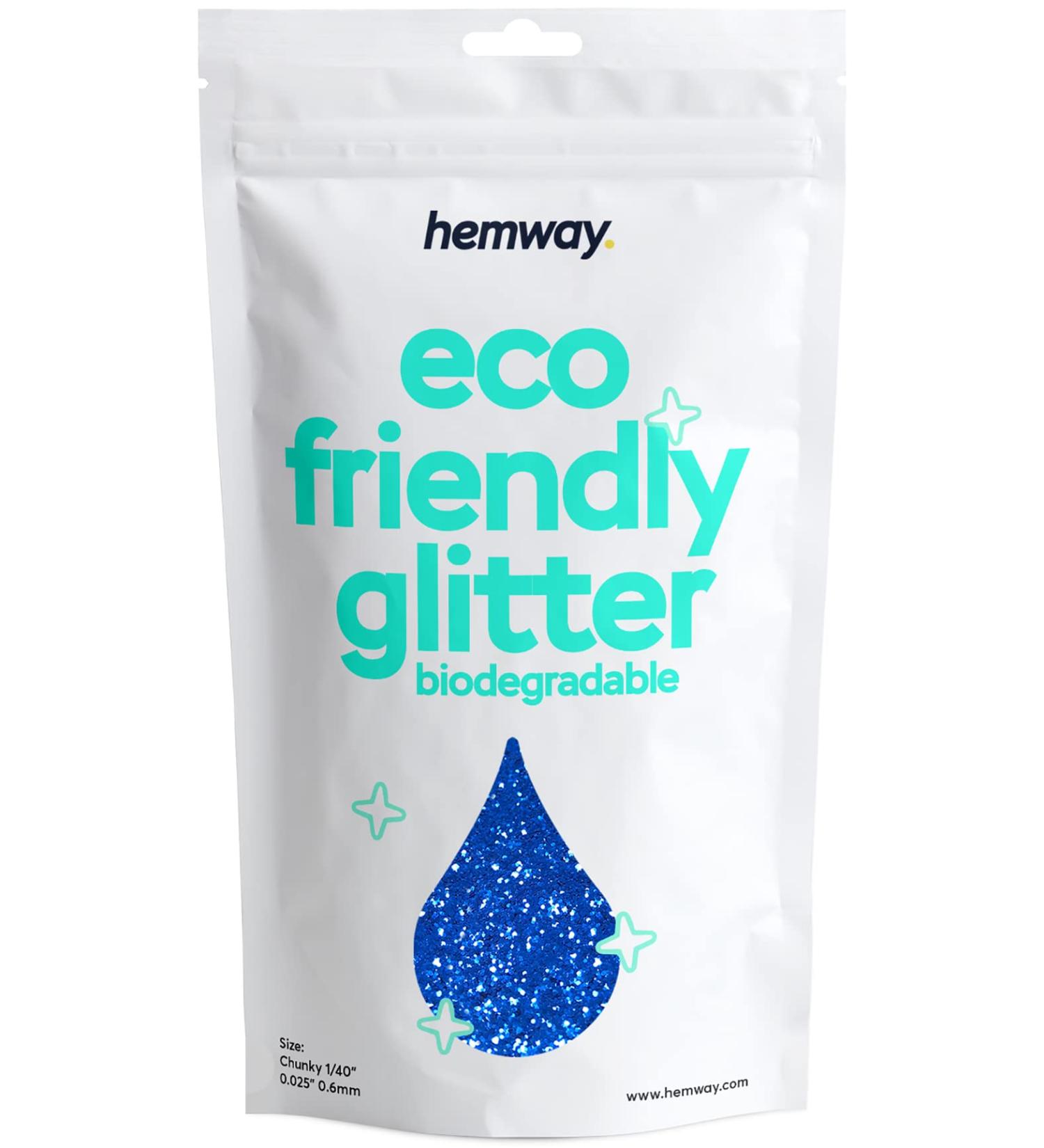 Hemway Eco-Friendly Biodegradable Glitter 100g | Vegan Sparkle for Face Eyes Body Hair Nail & Festival Makeup - Sapphire Blue - Buy Online on GoSupps.com