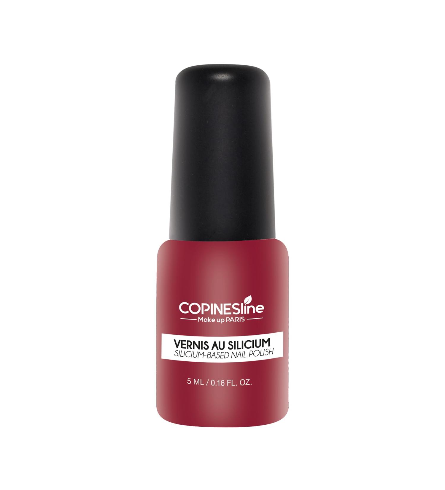 Copines Line Copinesline Silicon Nail Polish Raspberry Colour 5 ml Respectful Formula Without Endocrine Disruptors Special for Pregnant Women and People Under Chemotherapy Glossy Finish