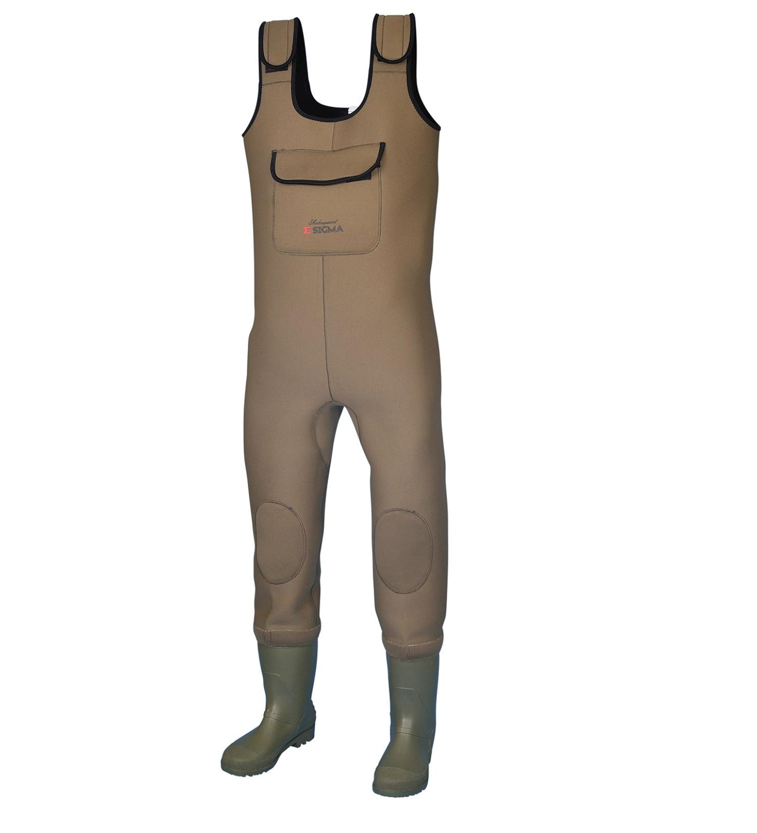 Shakespeare Sigma Waterproof Neoprene Waders for Men & Women - EU 45 | UK 11 | US 12 - Ideal for Wading Fishing Hunting & Mud Work - Buy Online on GoSupps.com