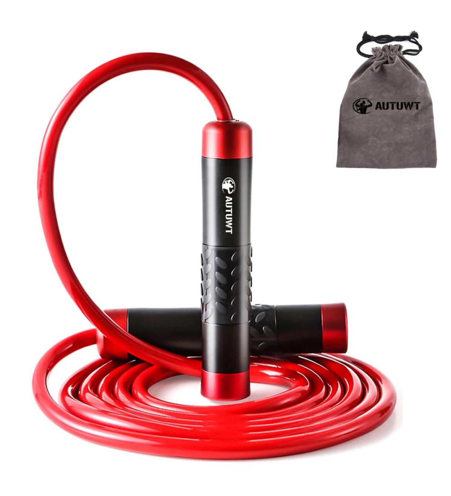 1LB Weight Jump Rope - Aluminum Handle & 9mm Thick Rope for Fitness Weight Loss CrossFit MMA & Boxing Training - A1 Red PVC Rope - Buy Online on GoSupps.com
