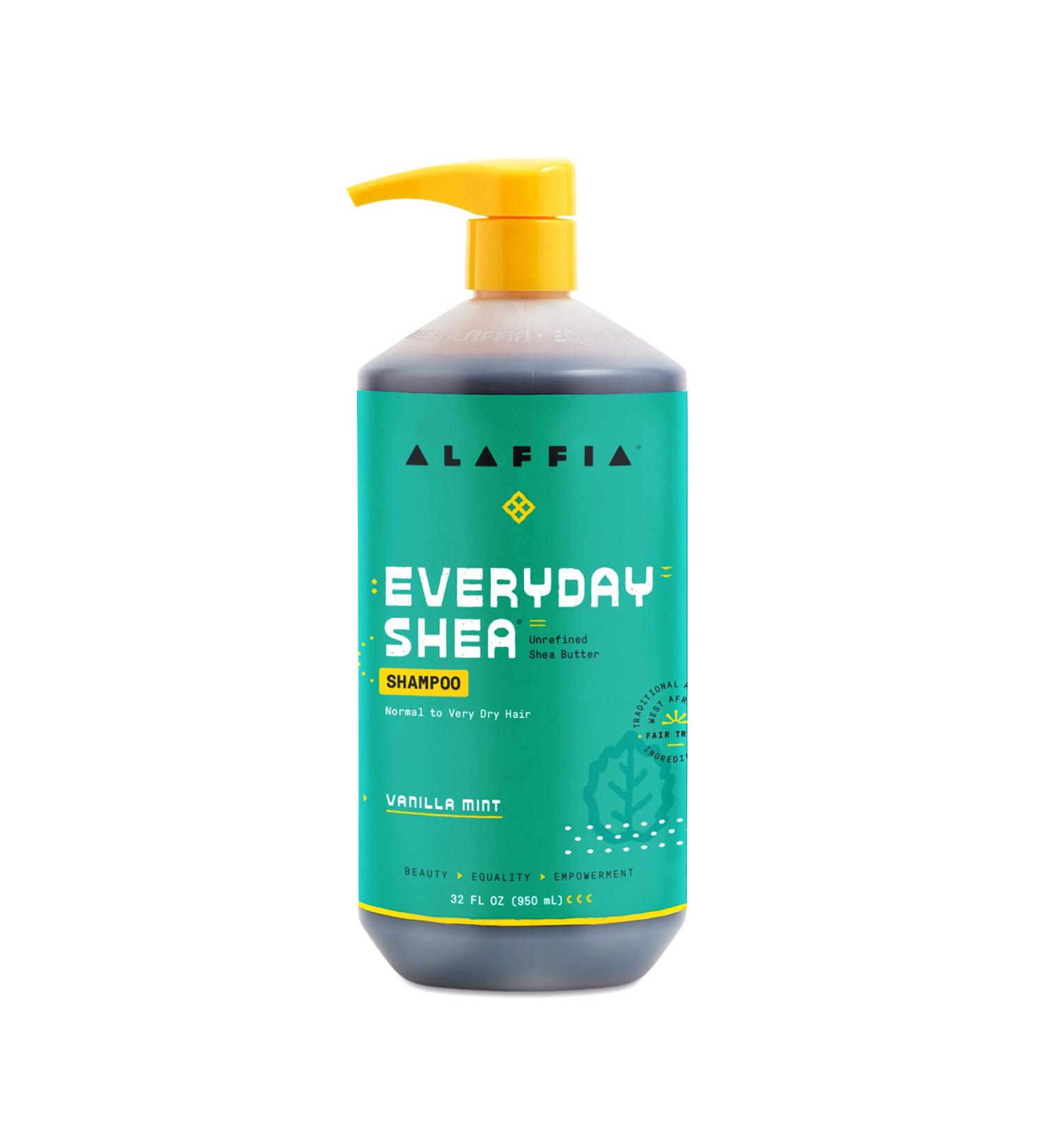 Alaffia Everyday Shea Shampoo - Gentle Vanilla Mint for Normal to Dry Hair, 32 Fl Oz | Fair Trade Shea Butter, No ParabensPhthalates - Buy Online on GoSupps.com