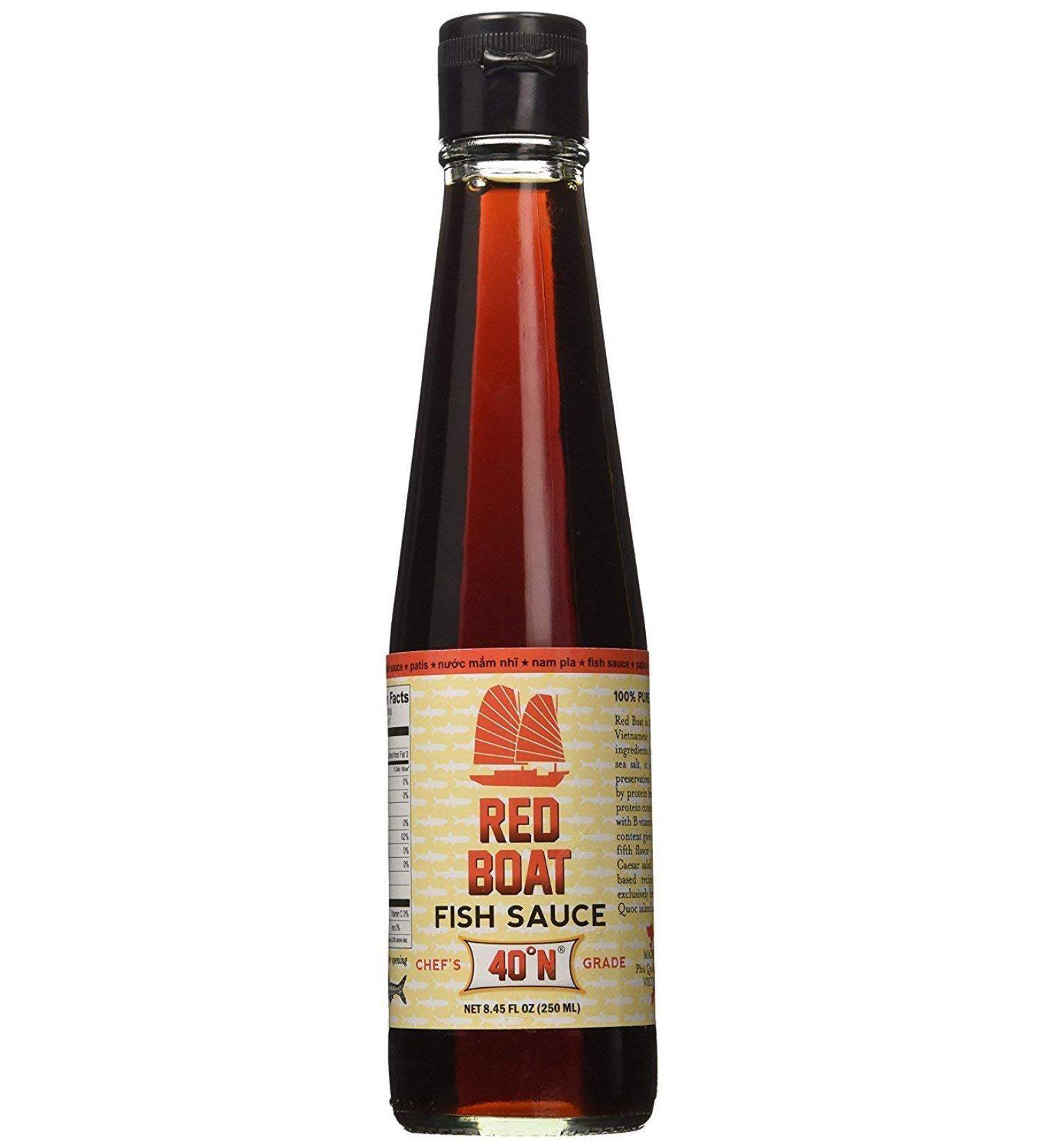 Red Boat Fish Sauce 8.45oz - Chef's Grade, Gluten Free, Pure & Sustainably Sourced - Buy Online on GoSupps.com