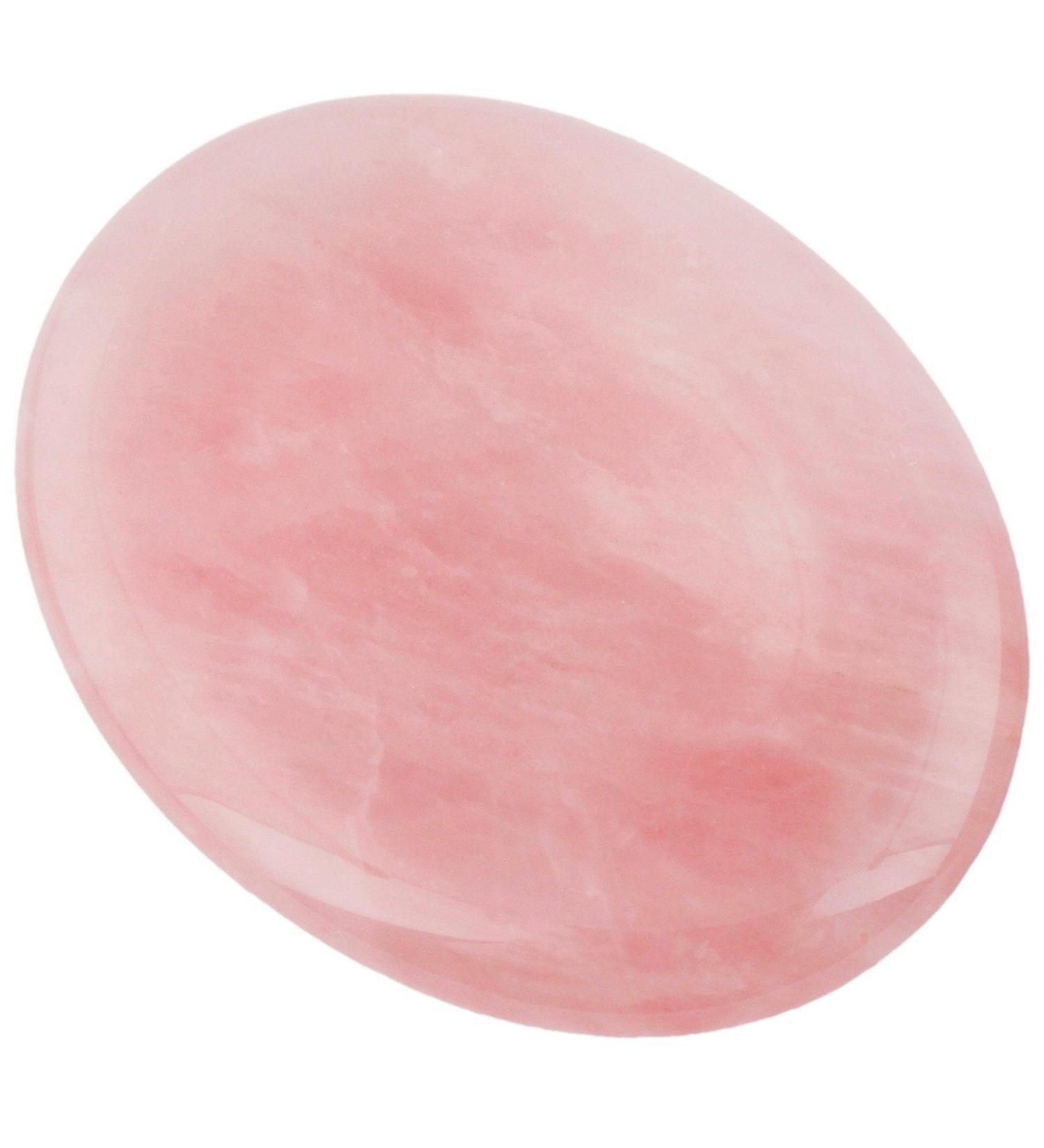 Rose Quartz Thumb Stone Massage Set - Healing Crystal Geman Flatterer (Pack of 2) - Reiki & Wellness | MookaiTedecor - Buy Online on GoSupps.com