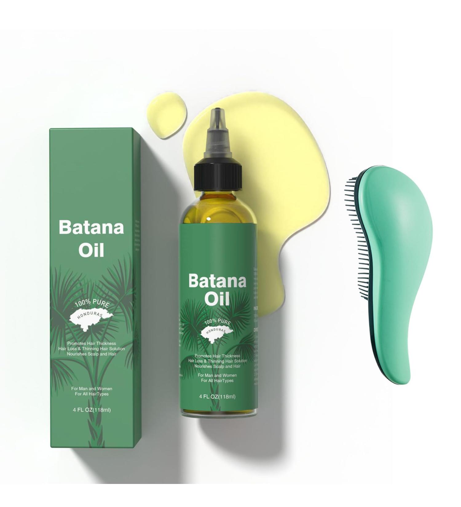 Batana Oil for Hair Growth Moisturizing Essential Oils Hair Strength Oil Prevents Hair Loss Improves Hair Thickness Improves Skin Shine Comb Includes - Buy Online on GoSupps.com