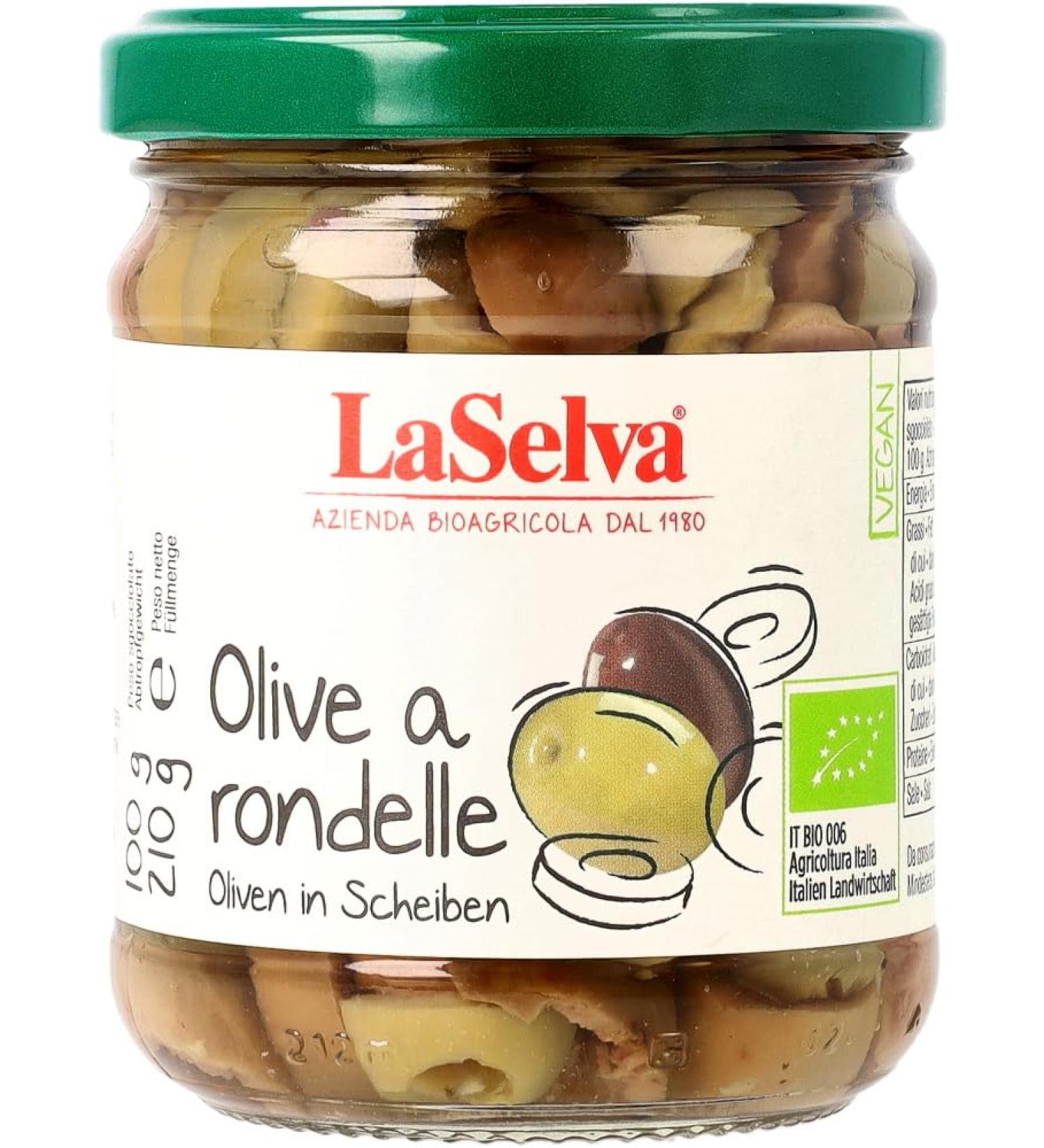 LaSelva La Selva Pack of 2 organic olive discs green/black (2 x 210 g)