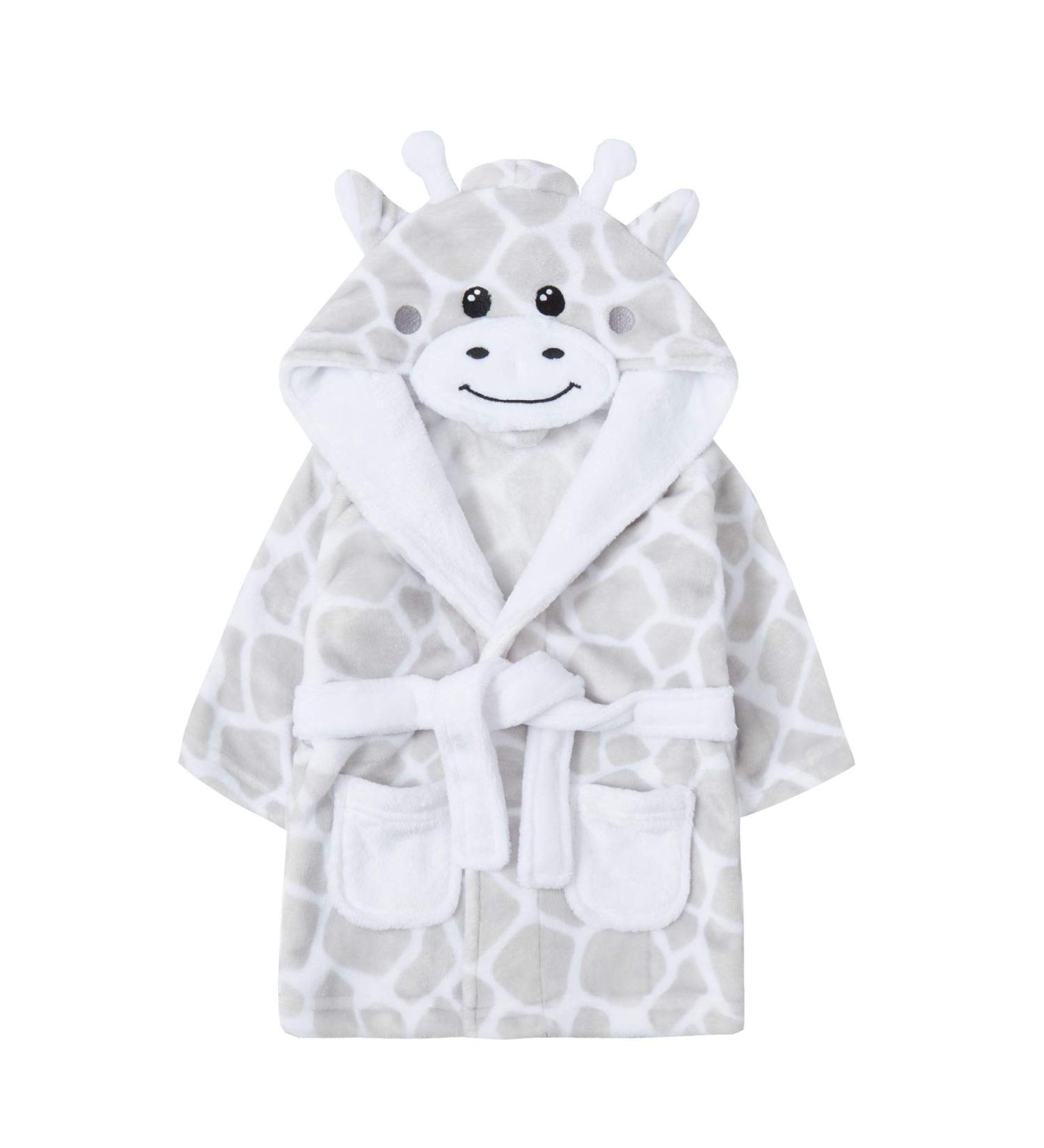 undercover lingerie Babies/Toddlers Infant Kid Soft Fleece Hooded Robe Bathrobe 6-12 Months Giraffe