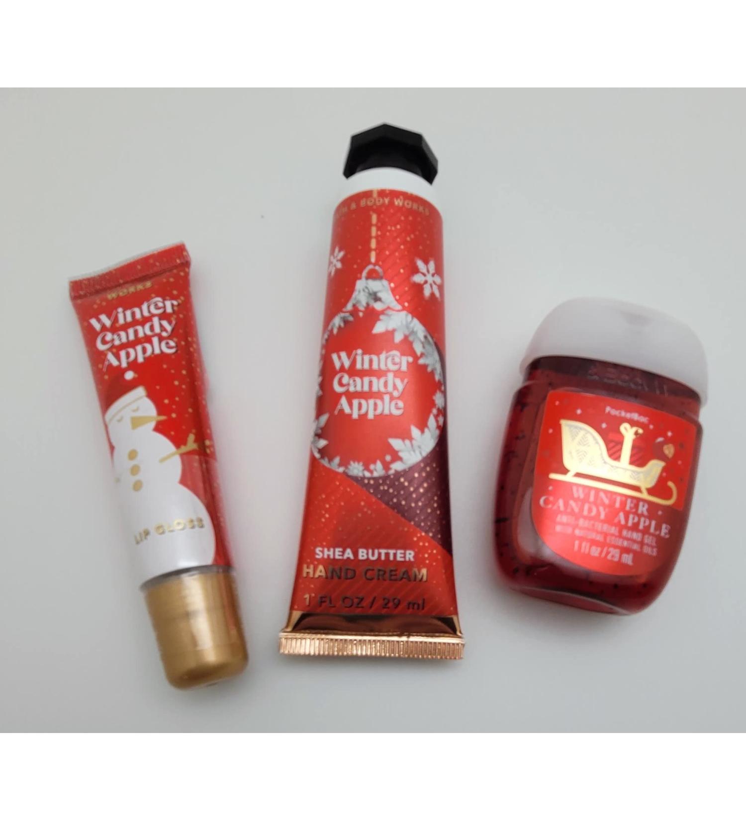 Bath & Body Works Winter Candy Apple 3-Piece Travel Size Bundle - Lip Gloss, Shea Butter Hand Cream, Hand Gel - Winter 2021 - Buy Online on GoSupps.com