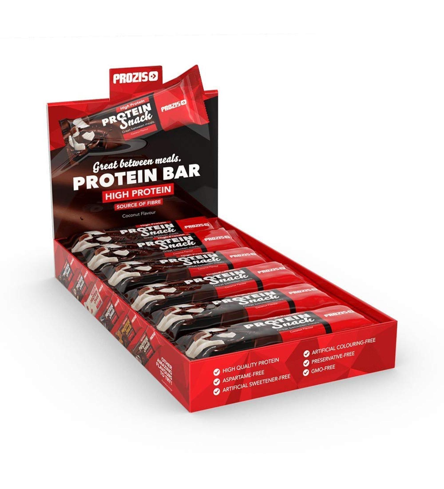 Prozis 12 x Protein Snack 30 g Coconut - Buy Online on GoSupps.com