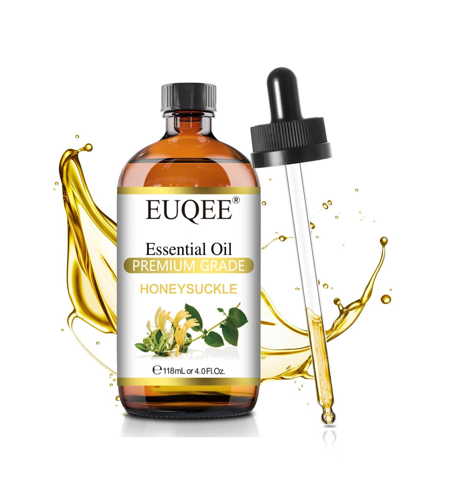 EUQEE Honeysuckle Essential Oil 118ml Pure Honeysuckle Oil Premium Essential Oil - with Glass Dropper Great for Diffuser DIY Soap Candle Making - 4Fl. OZ Honeysuckle 4 Fl Oz (Pack of 1) - Buy Online on GoSupps.com