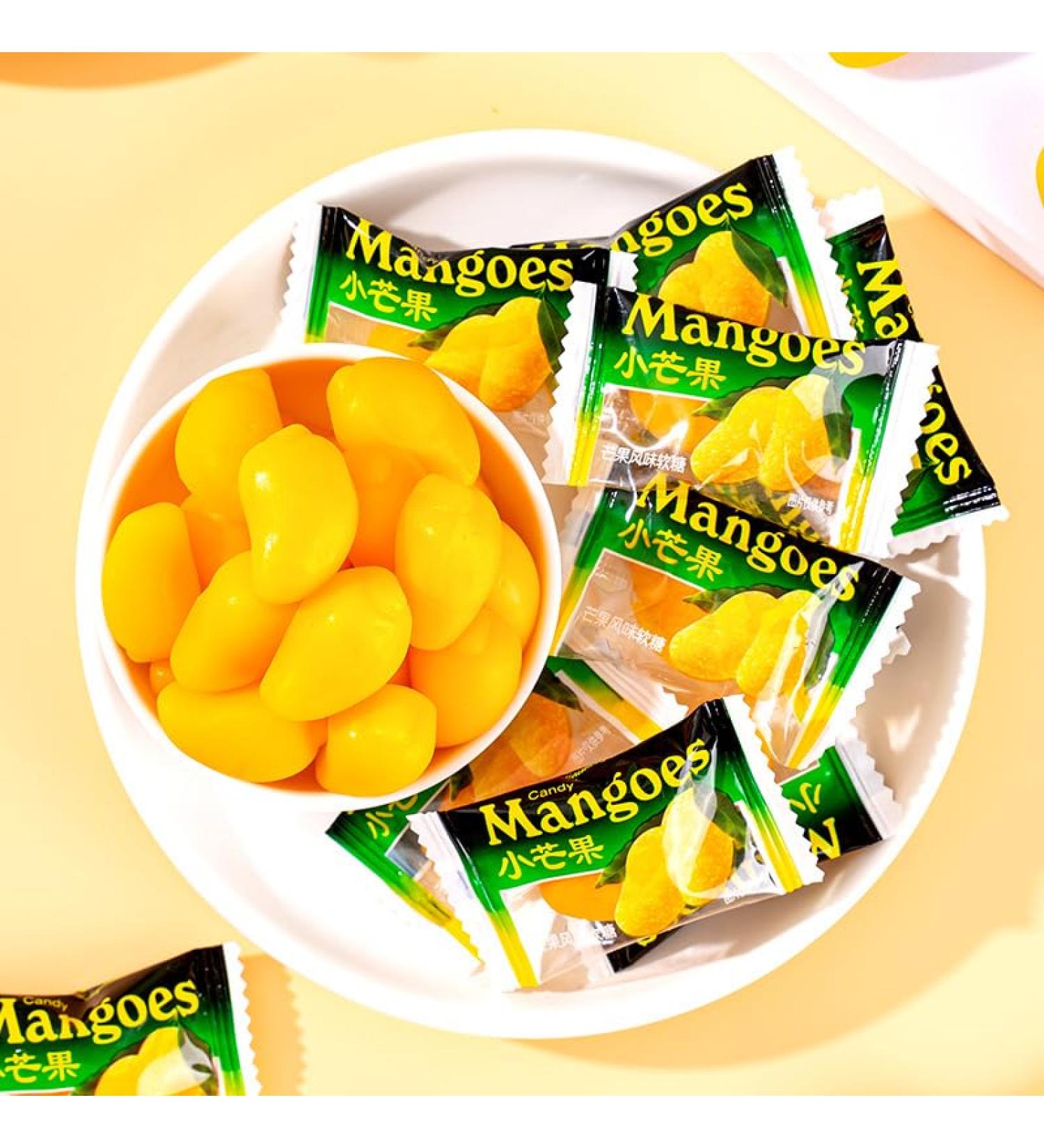 Ready to eat Mango flavored soft candy Fruit juice fudge New Year's casual snacks Delicious and sweet candy Healthy and nutritional candy Mango cake snacks gift pack (100g*1) - Buy Online on GoSupps.com
