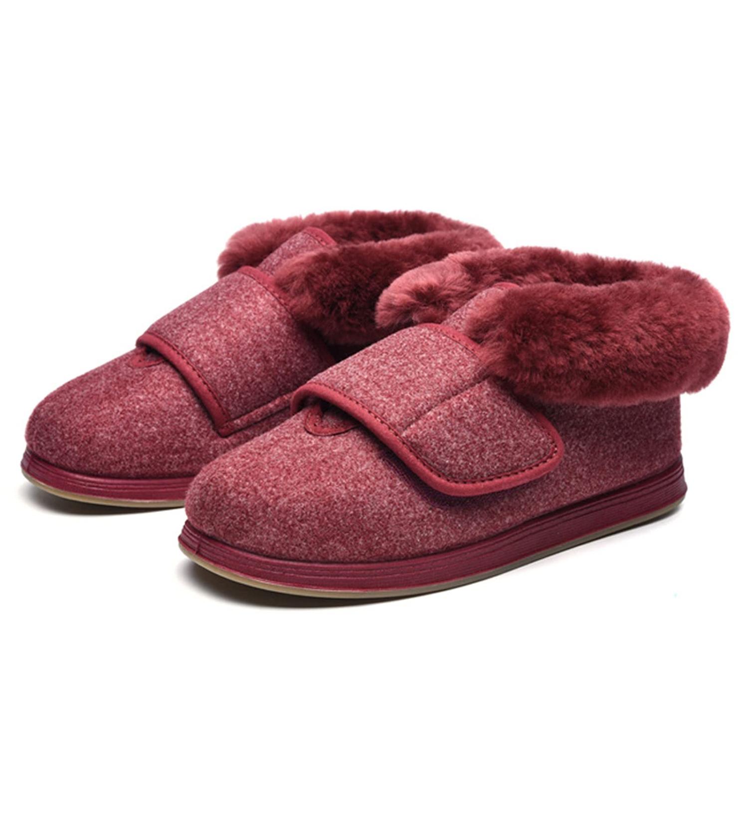 DXDUI Foot Swelling Diabetic Shoes Pink - Adjustable Winter Walking Shoes for Arthritis, Edema, Swollen Feet - Size 37 - Buy Online on GoSupps.com