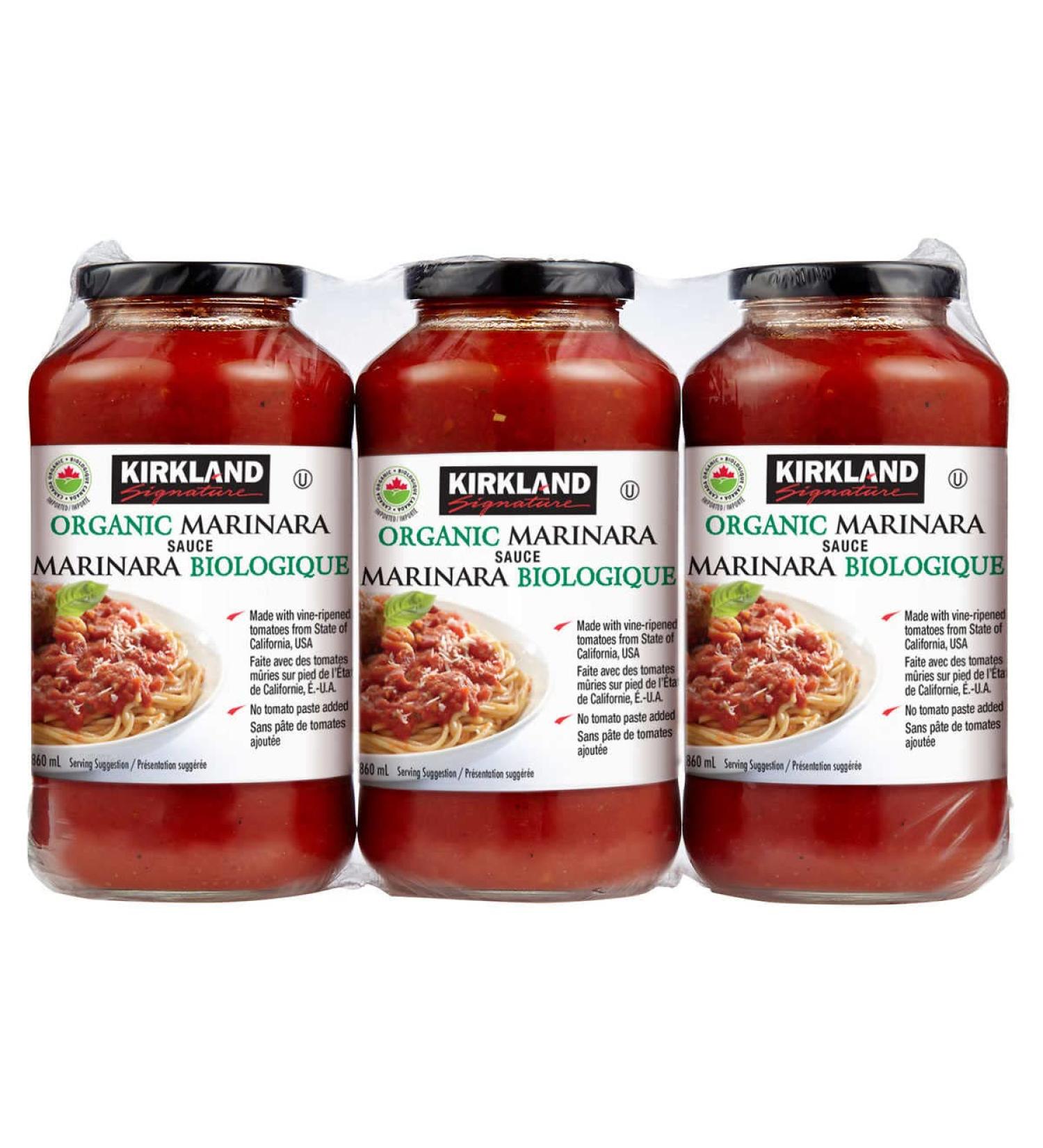 Kirkland Signature Organic Marinara Sauce 3 x 860 mL