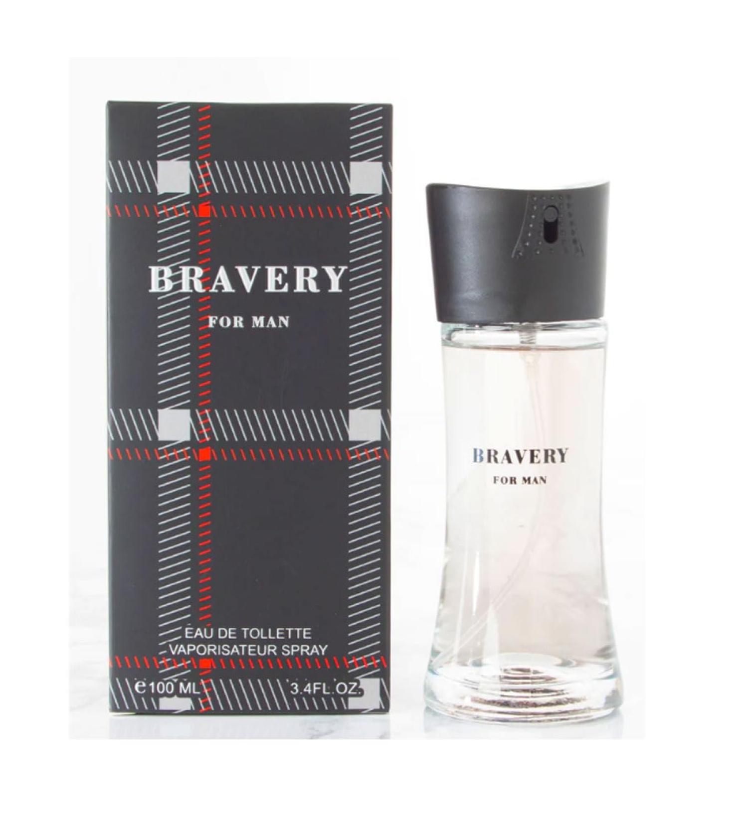 Bravery For Men Perfume 100ml Eau De Parfum Vaporisateur Spray - Nutmeg Cedar Mandarin Orange Oil From France