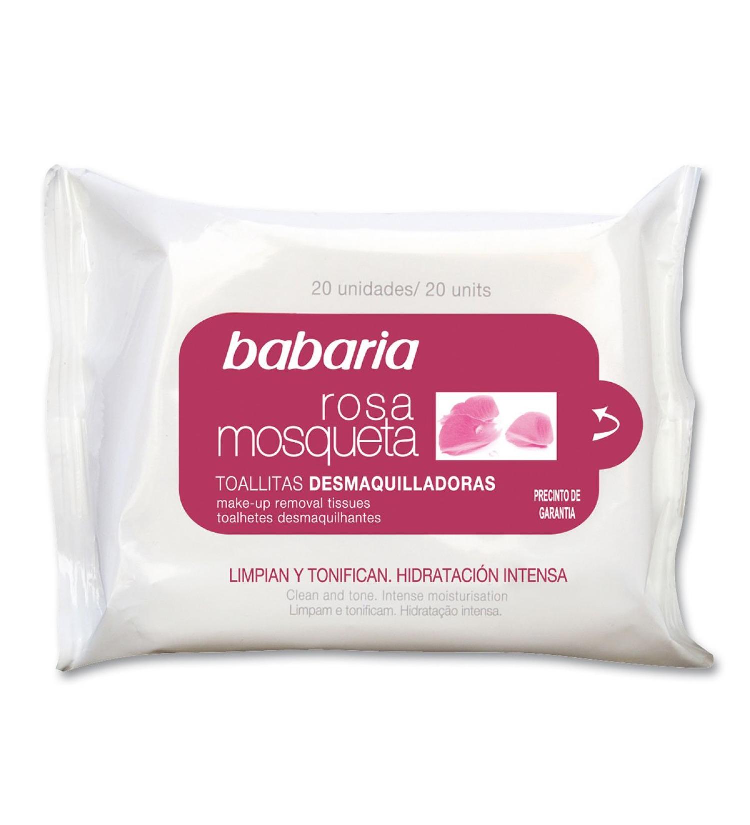 Babaria Rosehip Oil Make-up Remover Tissues - Gentle Cleansing for Skin - Buy Online on GoSupps.com