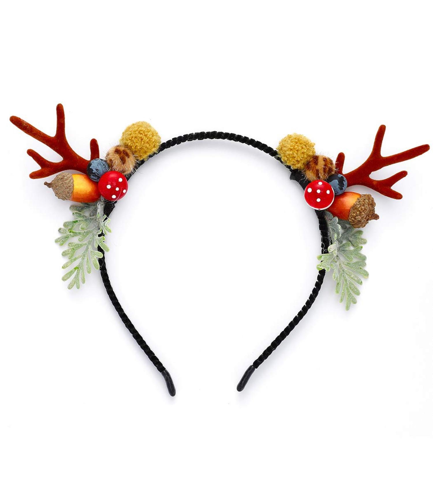 Unicra Christmas Flower Antlers Headband for Women and Girls - Festive Elk Horns Hair Piece for Halloween - Buy Online on GoSupps.com