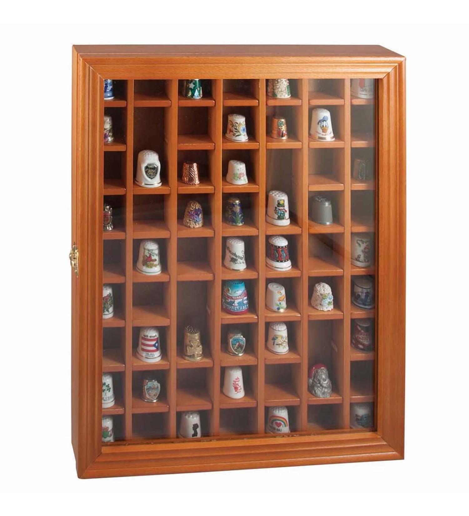 Herrschners 59-Thimble Deluxe Thimble Case with Glass Door - Organize and Display Your Thimble Collection - Buy Online on GoSupps.com