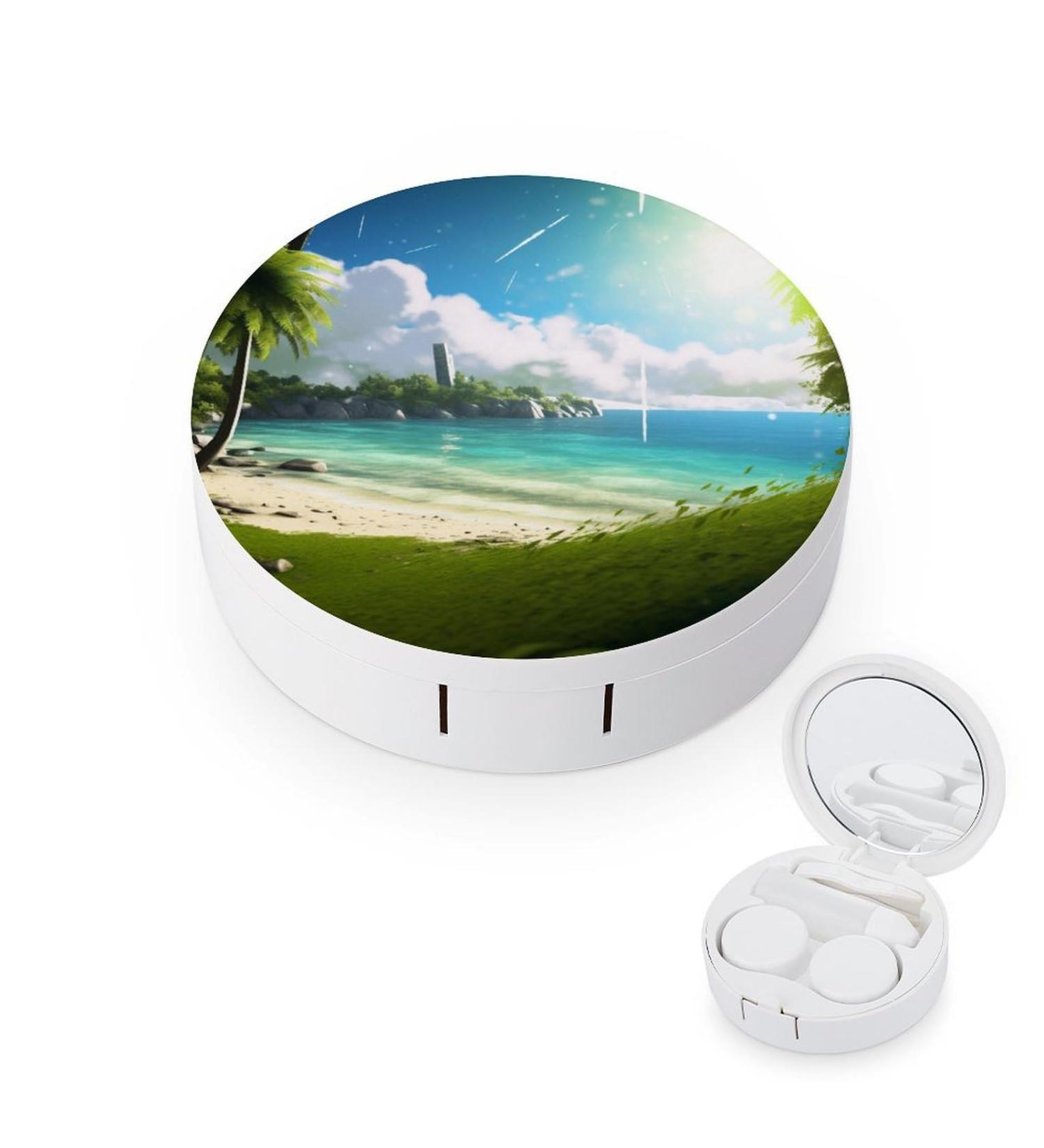 Portable Beach View Contact Lens Case | Travel-Friendly Storage Box for Lenses - Buy Online on GoSupps.com