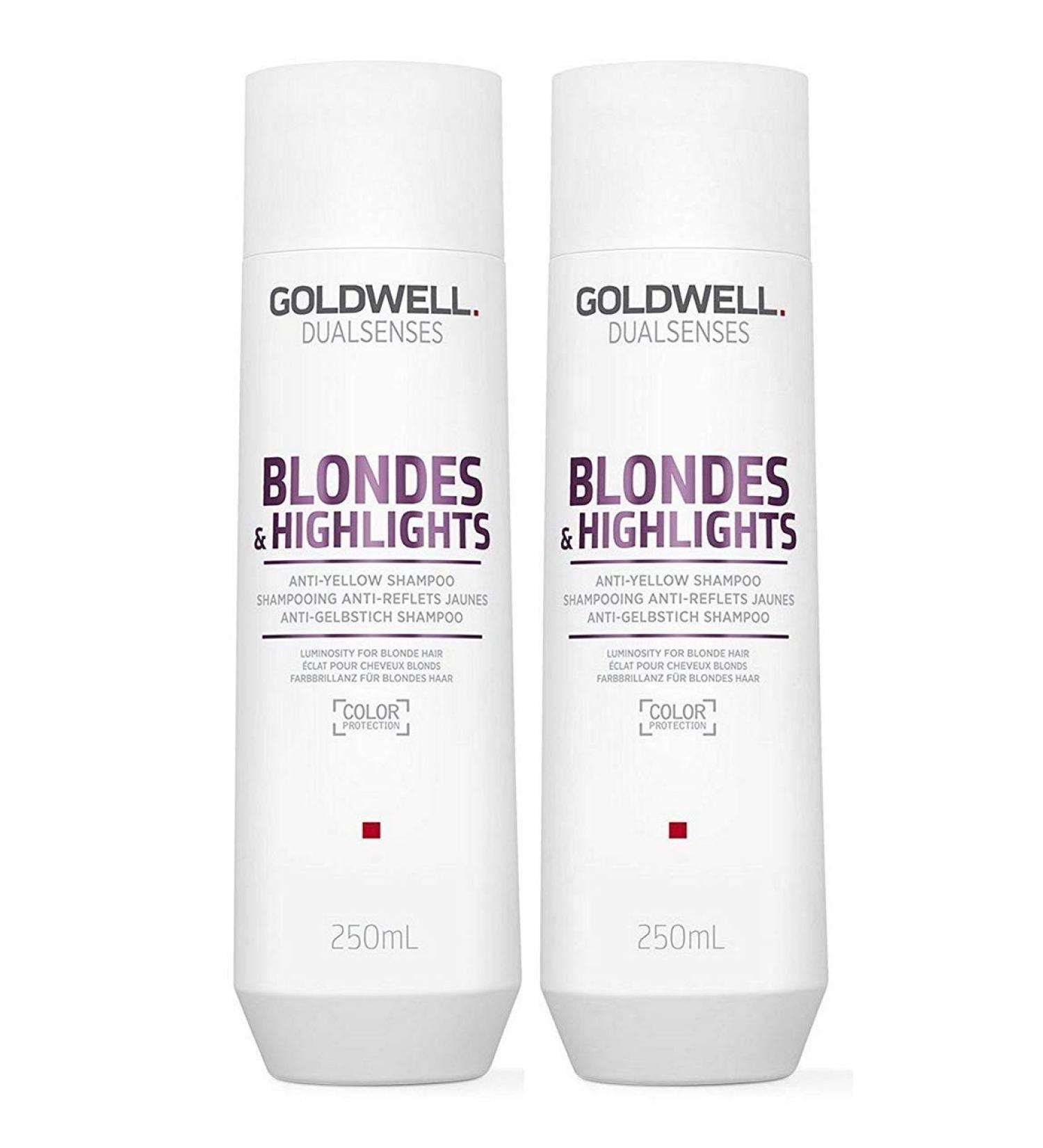 Opening the Goldwell Store 2 stuks Goldwell DS Blondes & Highlights AntiYellow Shampoo 250 ml