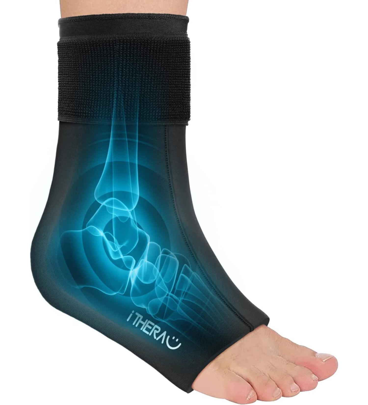 Ice Pack for Ankles - Reusable Gel Wrap for Plantar Fasciitis & Sprained Ankles - Compression Therapy for Achilles Tendonitis - Pain Relief for Foot Heel - 1 Pack - Buy Online on GoSupps.com