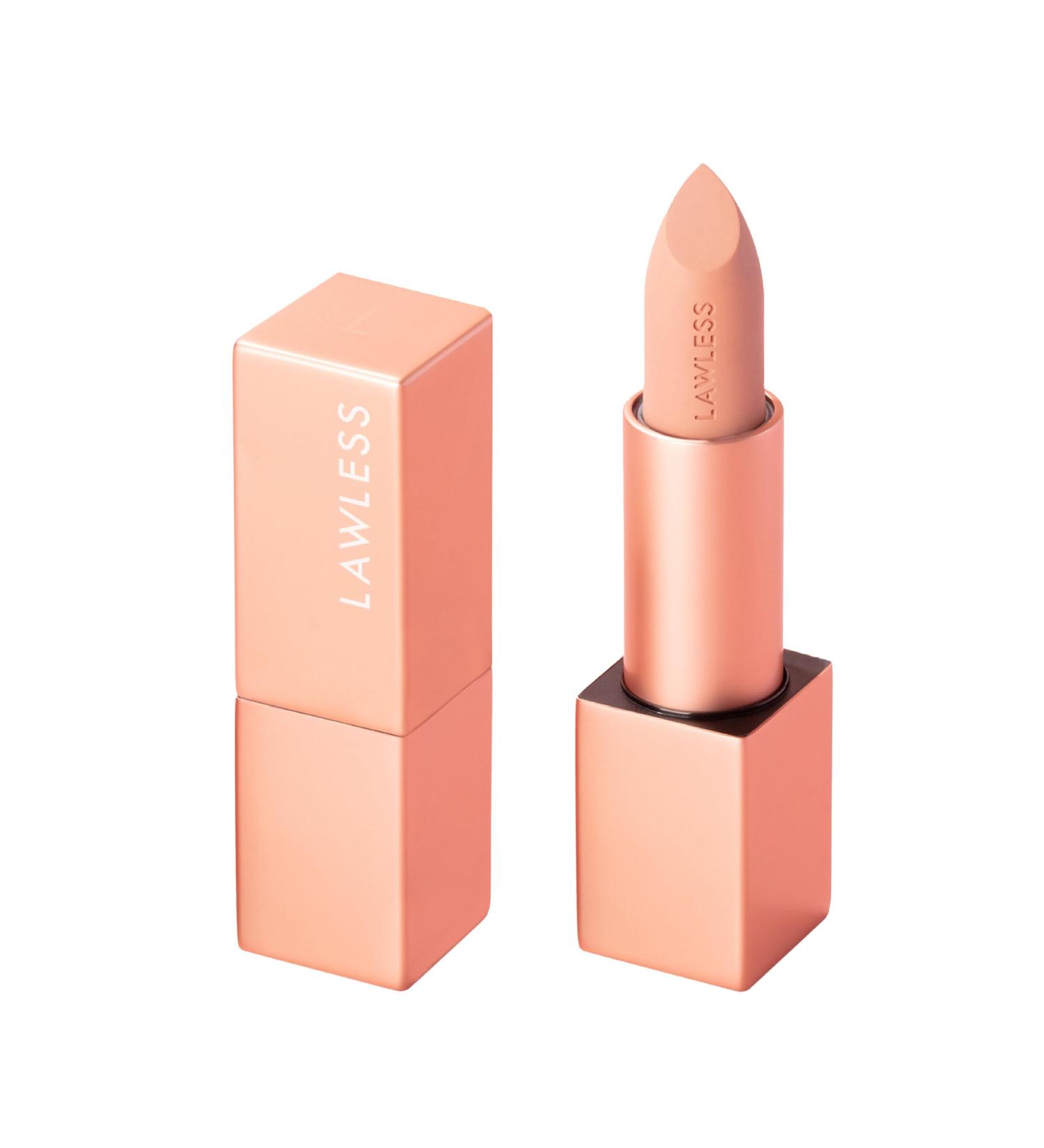 LAWLESS Forget the Filler Lip-Plumping Satin Cream Lipstick - Platinum | Natural Ingredients for Smooth Hydrated Plumper Lips | 3.7g - Buy Online on GoSupps.com
