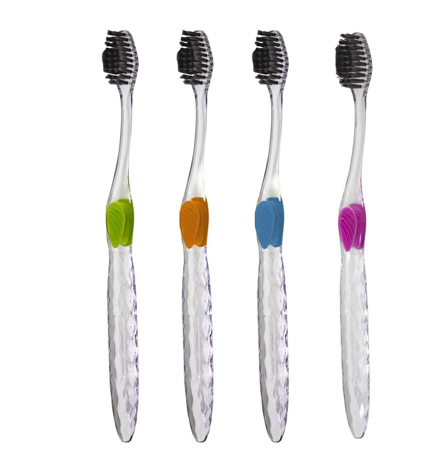 Vivid Ultra Soft Bristle Toothbrush for Sensitive Gums - Elastic Rubber Neck - Dental Orthodontic Use (Pack of 12) - Buy Online on GoSupps.com