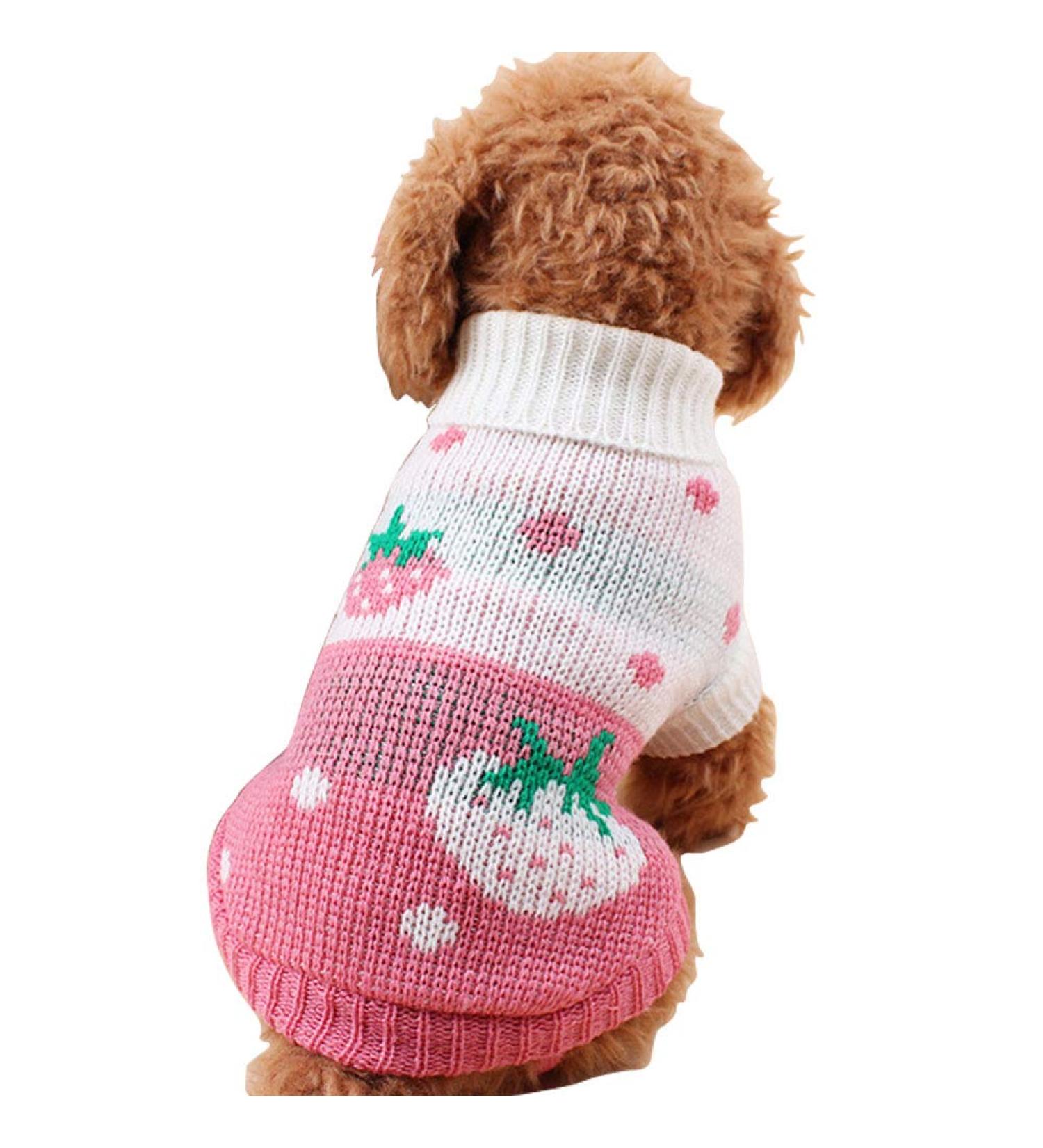 CHBORCHICEN Pet Dog Sweater Knit Turtleneck Winter Puppy